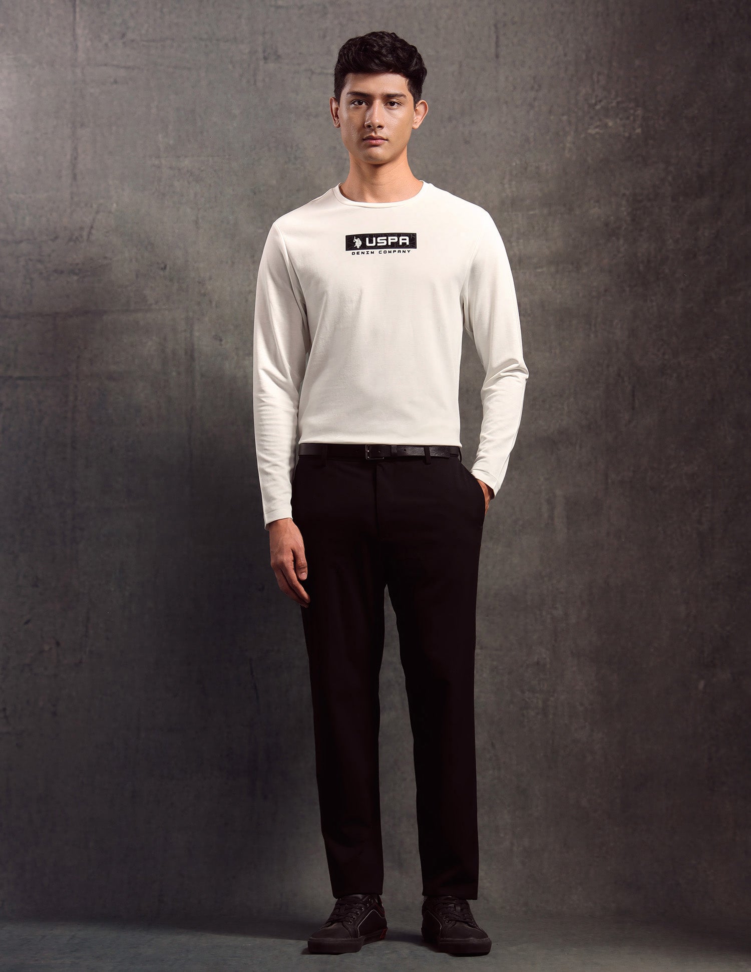 Solid Regular Fit T-shirt Ivory - U.S. POLO ASSN. | Large