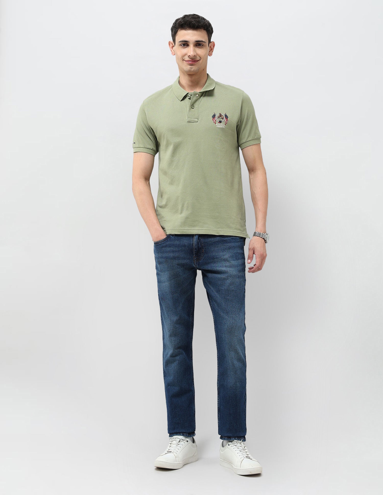 Solid Muscle Fit Polo Shirt Light Green - U.S. POLO ASSN. | Large