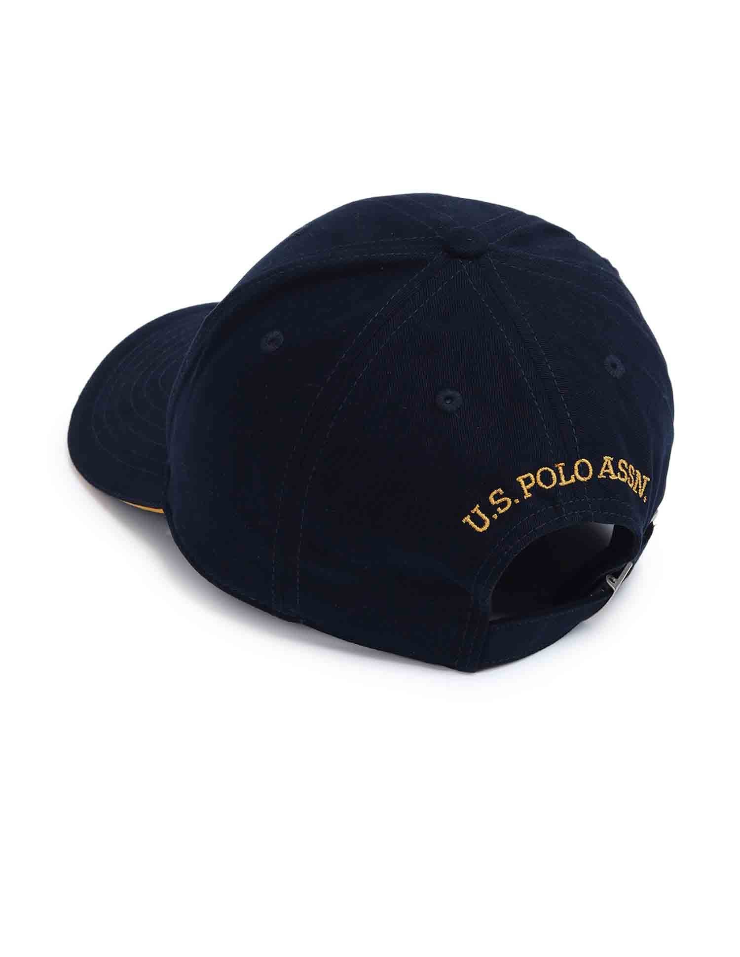 Brand Embroidered Cotton Cap Navy - U.S. Polo Assn. India | Large