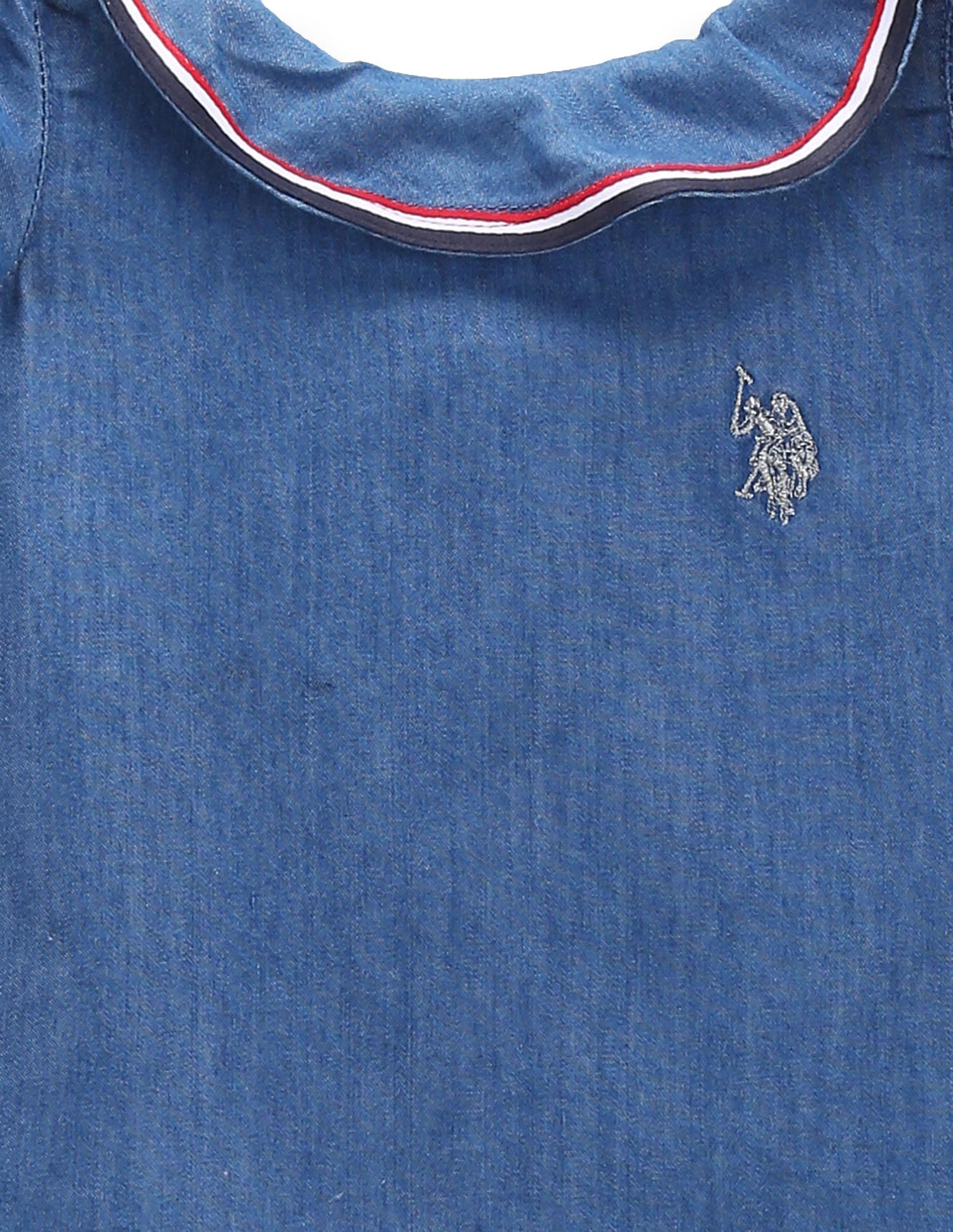 Girls Sleeveless Rufflle Top Indigo - U.S. Polo Assn. India | Large
