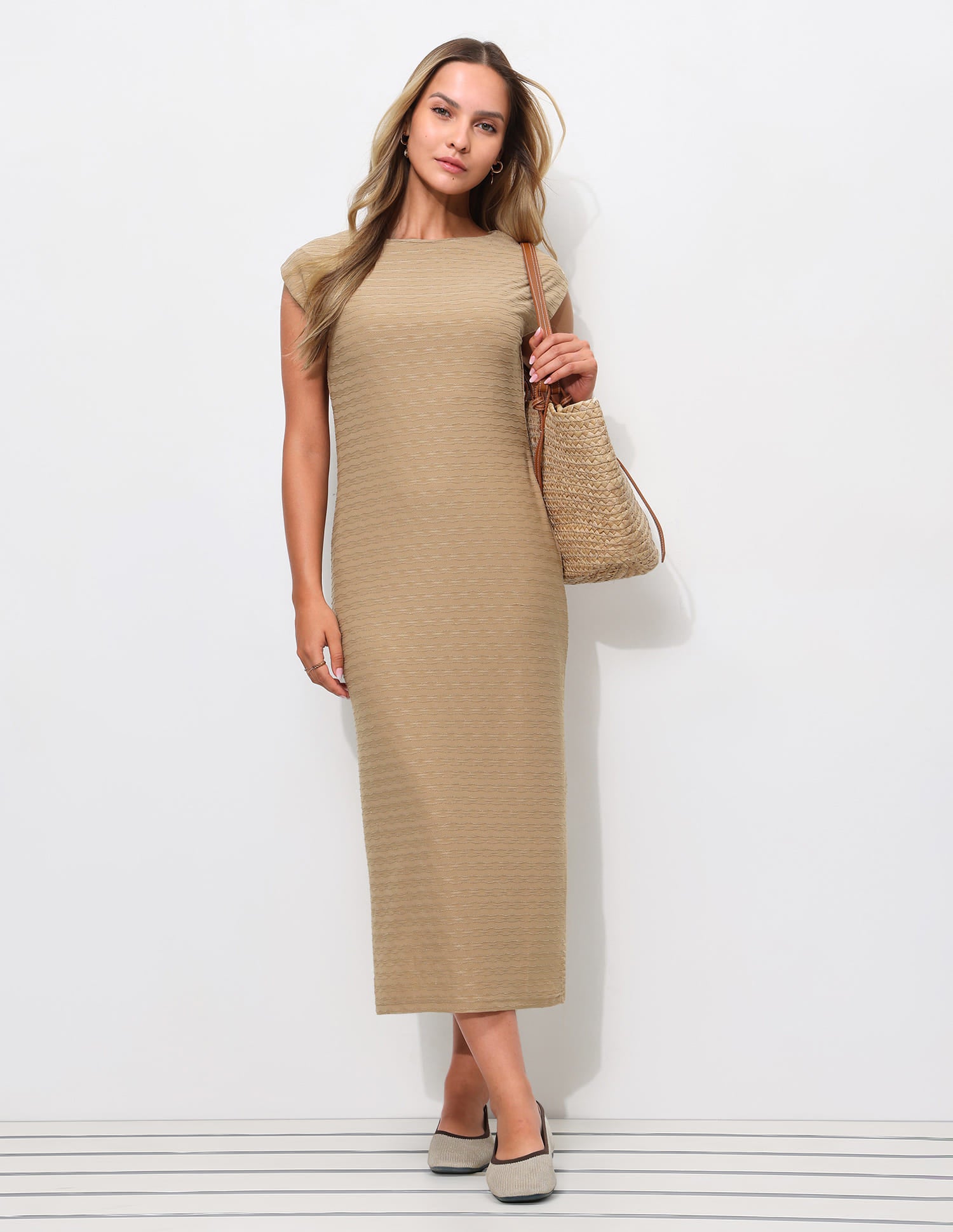 Textured Regular Fit Dress Brown - U.S. Polo Assn. India | Large