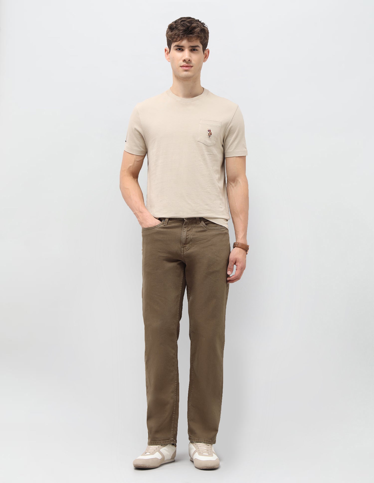 Shawn Relaxed Fit Brown Jeans Brown - U.S. Polo Assn. India | Large