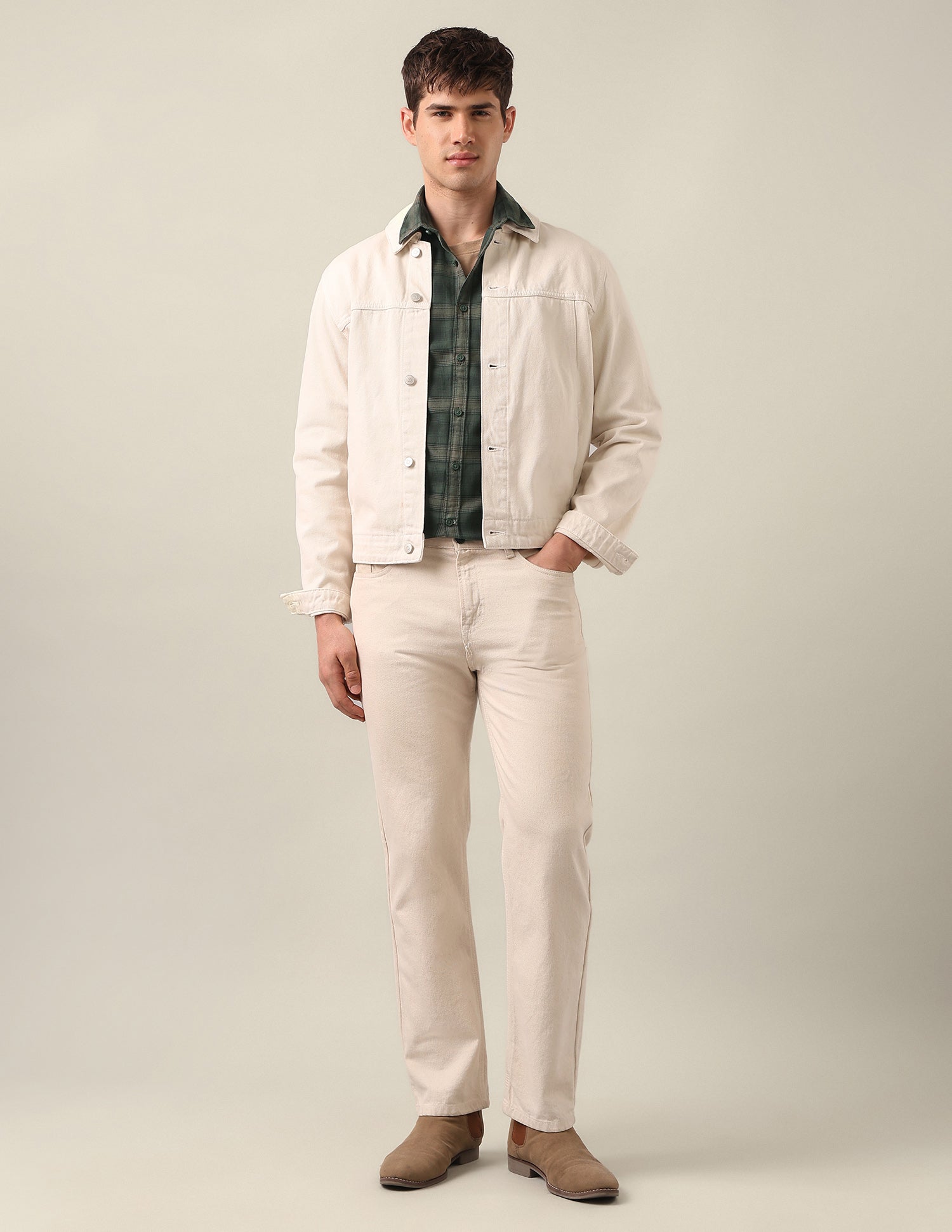 Tartan Checked Twill Shirt Olive - U.S. Polo Assn. India | Large