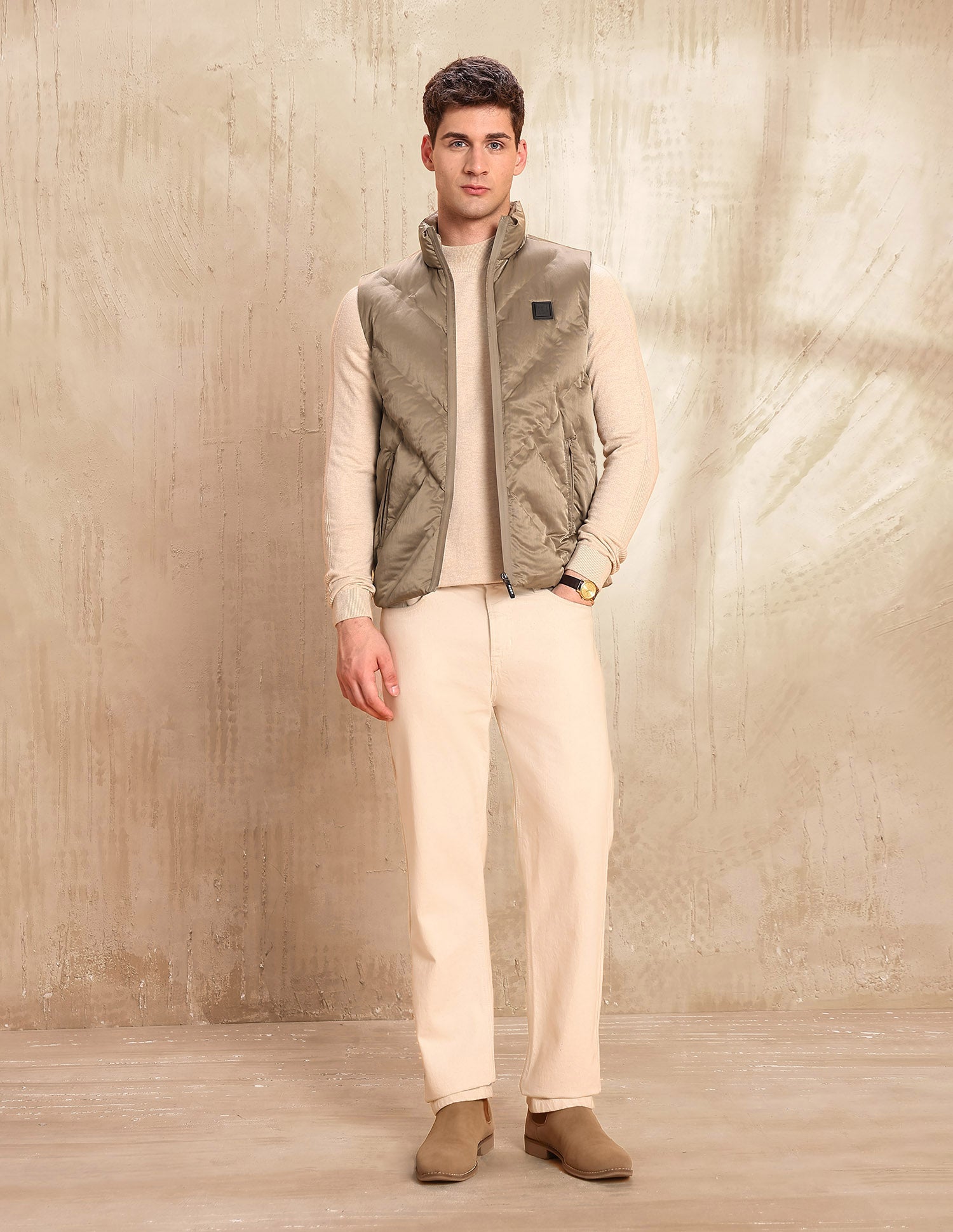 Legend Of Horseshoe Puffer Jacket Light Brown - U.S. POLO ASSN. | Large