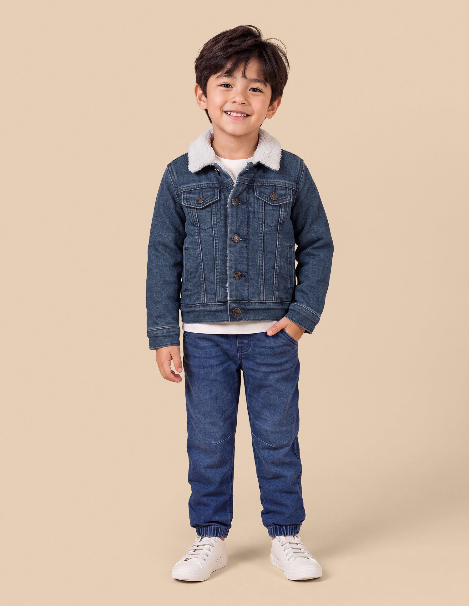 Solid Regular Fit Denim Jacket Blue - U.S. Polo Assn. India | Large