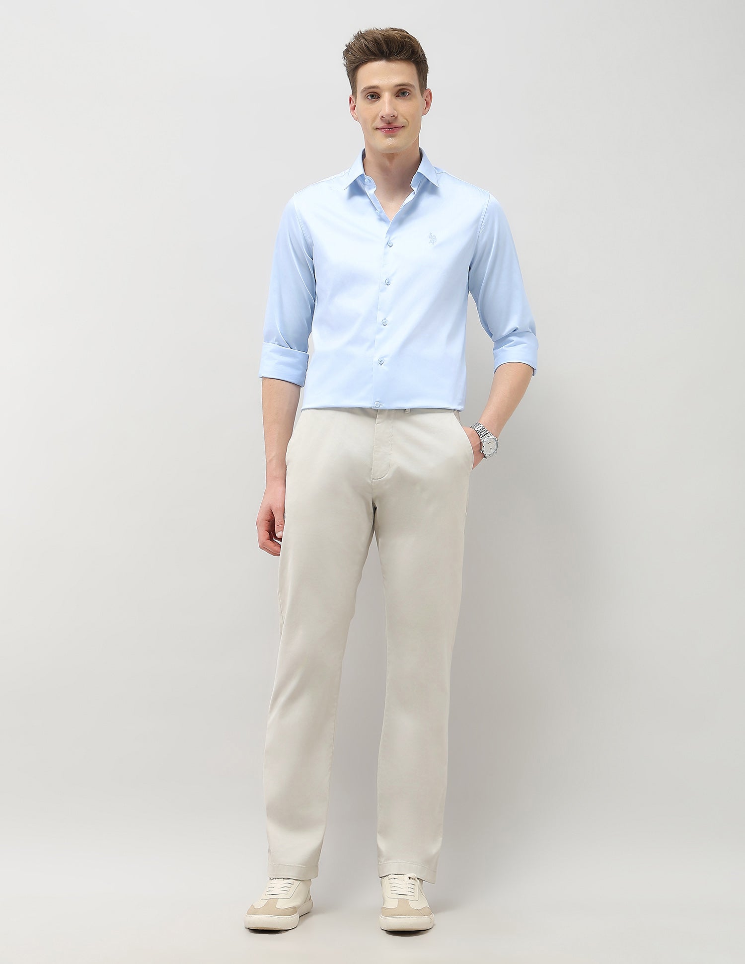 Solid Tailored Fit Shirt