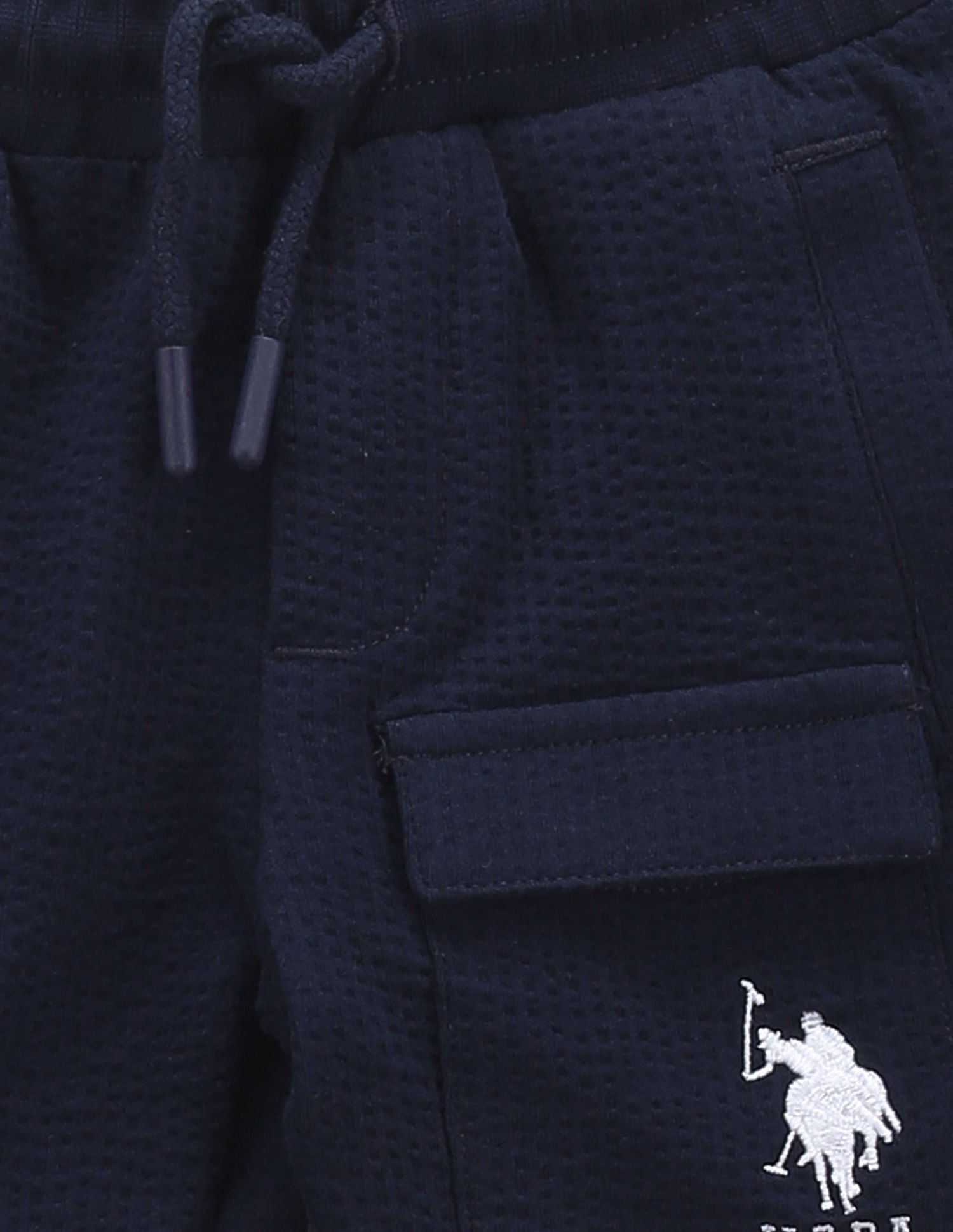 Boys Textured Knit Shorts Navy - U.S. POLO ASSN. | Large