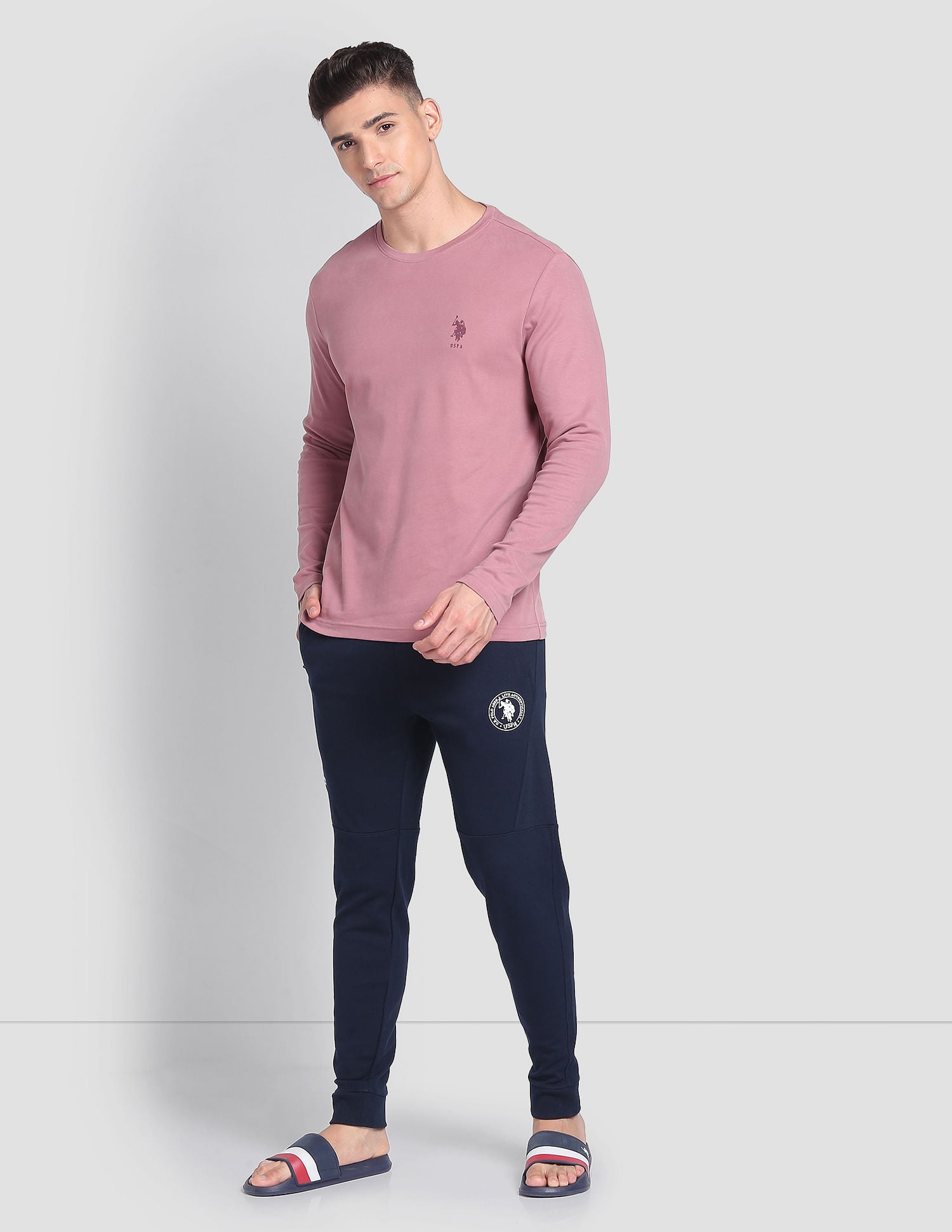 Long Sleeve LE006 Lounge T-Shirt - Pack Of 1 Pink - U.S. POLO ASSN. | Large