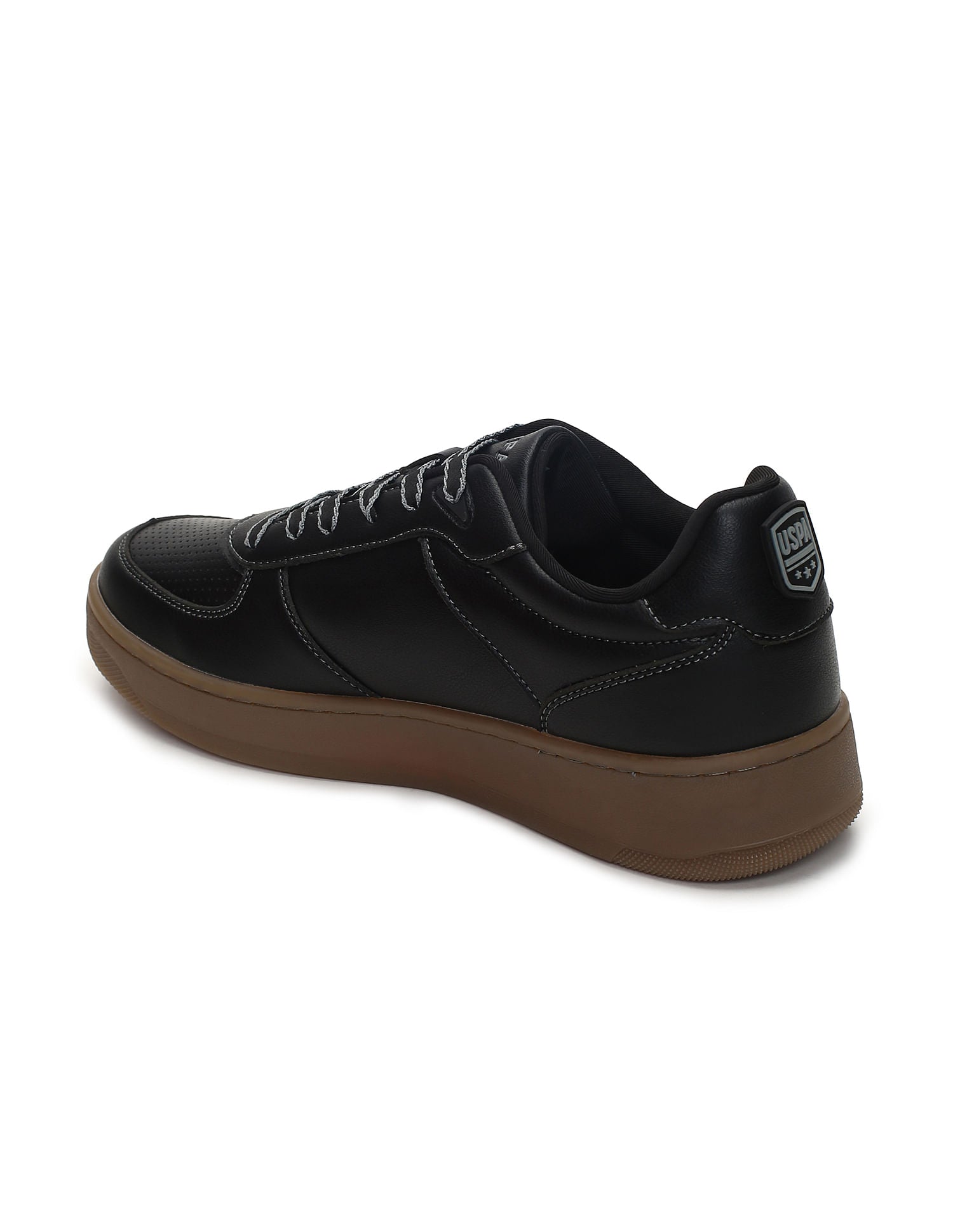 Men Kodiak Black Retro Court Sneakers Black - U.S. Polo Assn. India | Large