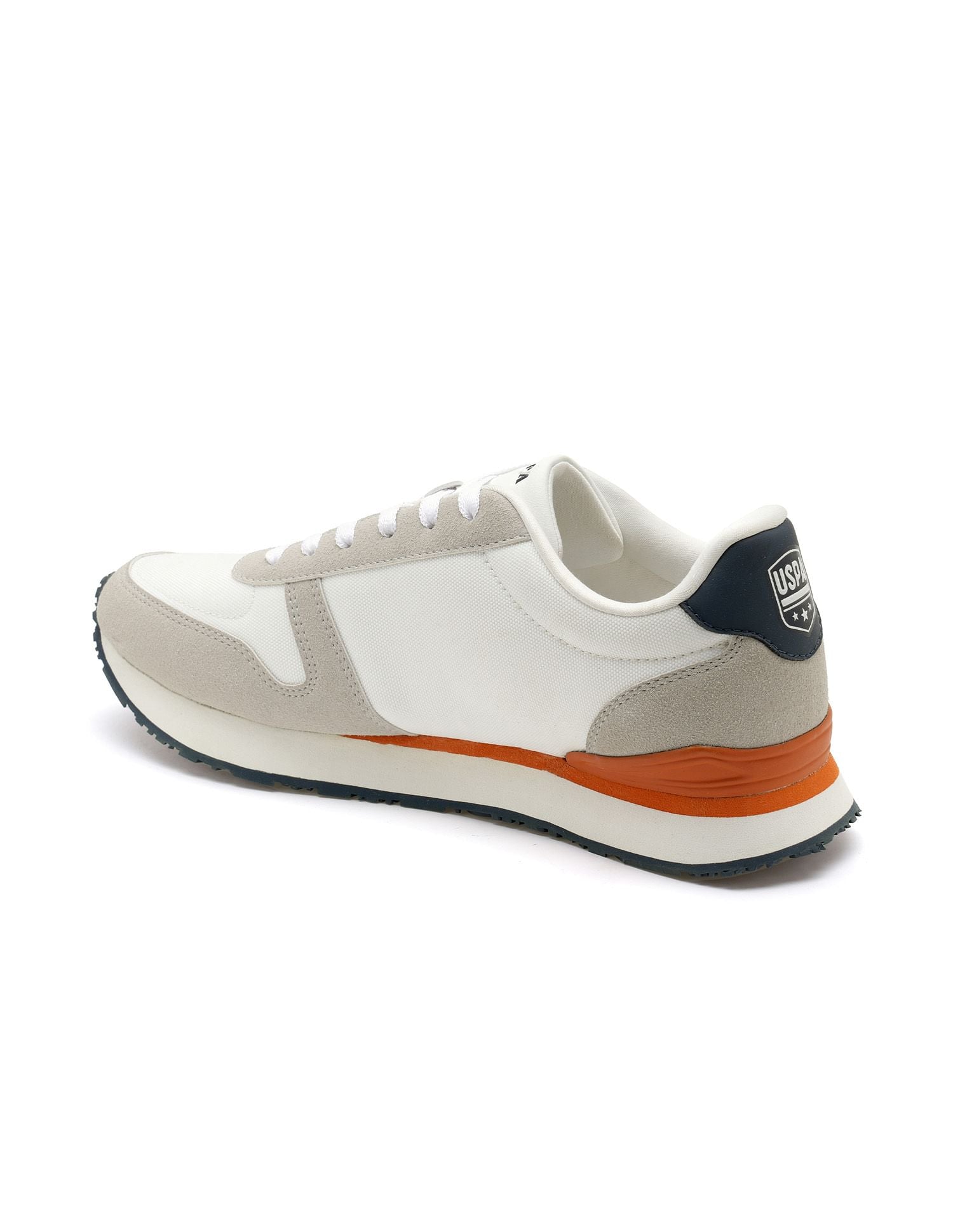 Men Tregon Suede Colourblocked Sneakers Off White - U.S. POLO ASSN. | Large