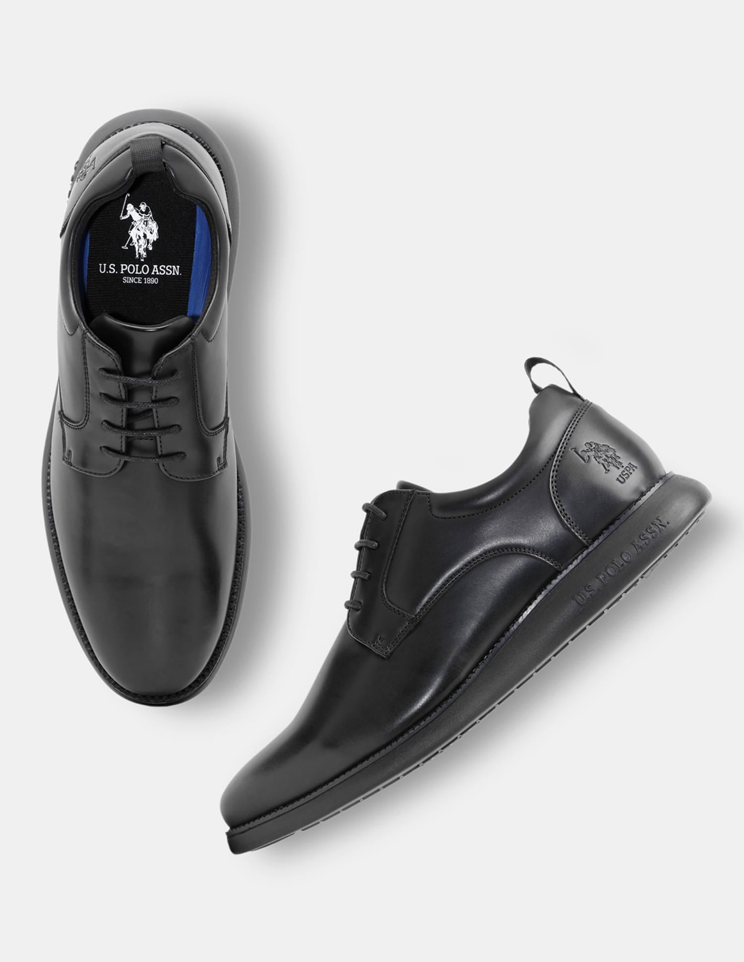 Lace Ups Nicolo 2.0 Smart Casual Shoe Black - U.S. Polo Assn. India | Large