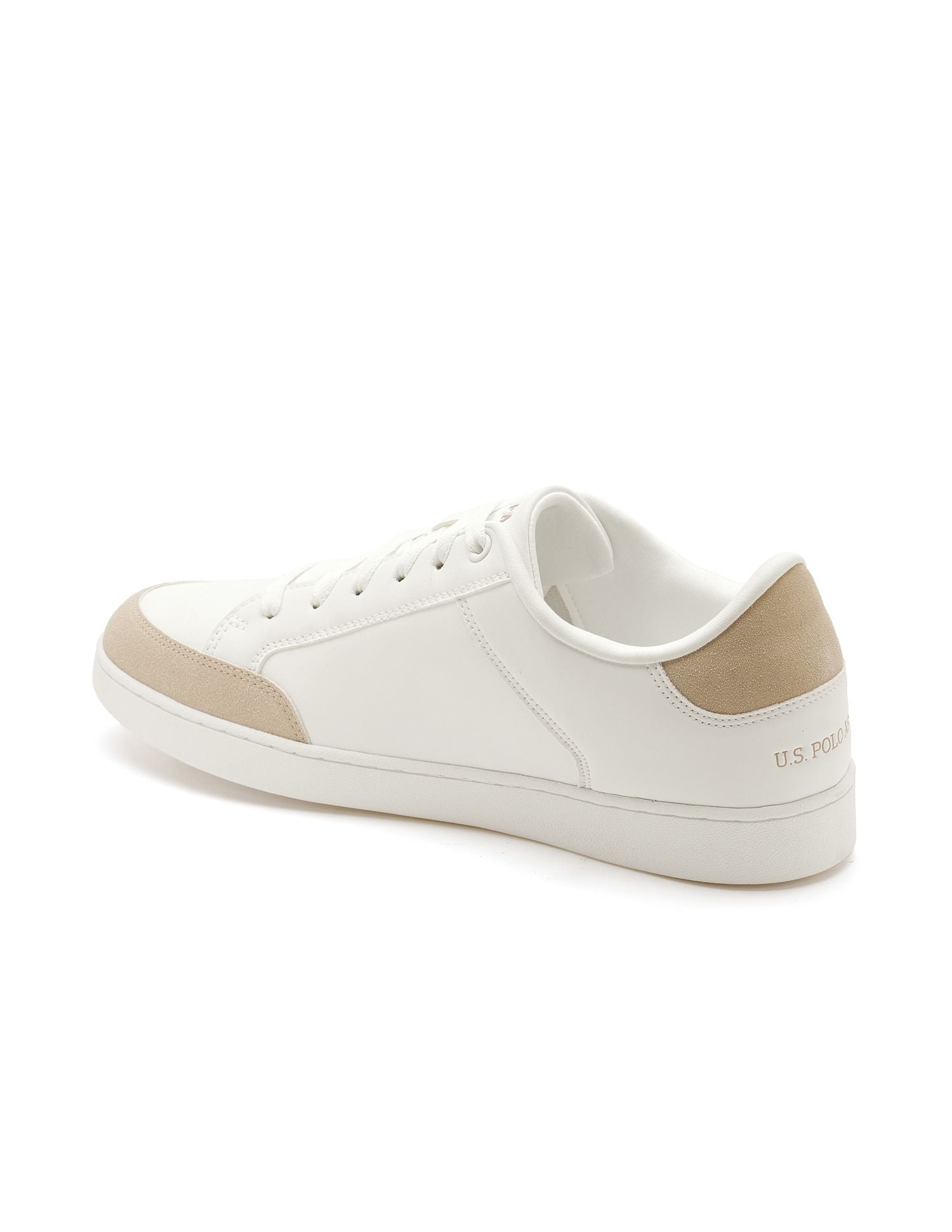 Men Vancer Suede Colourblocked Sneakers Off White - U.S. POLO ASSN. | Large