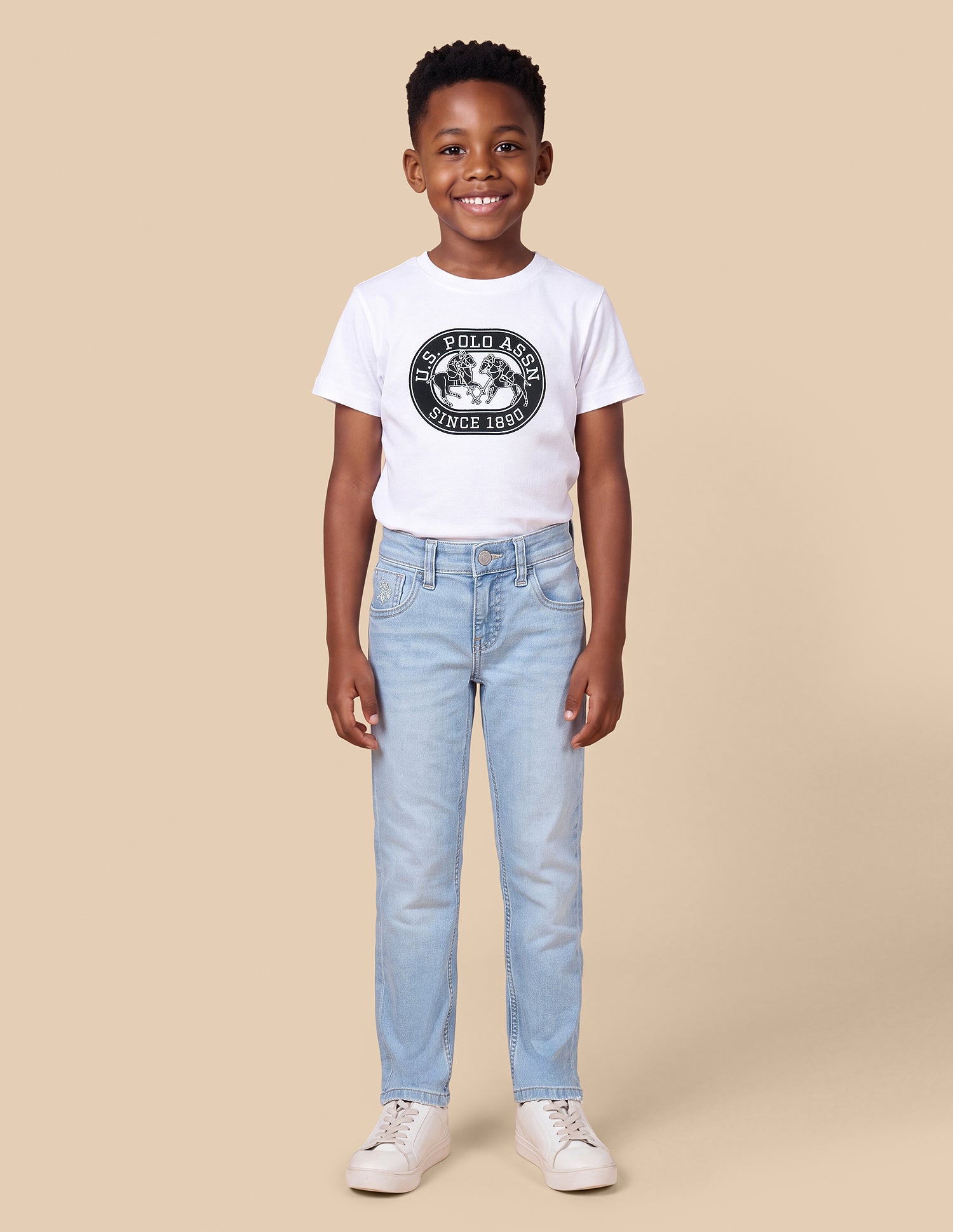 Relaxed Fit Blue Jeans Light Blue - U.S. Polo Assn. India | Large