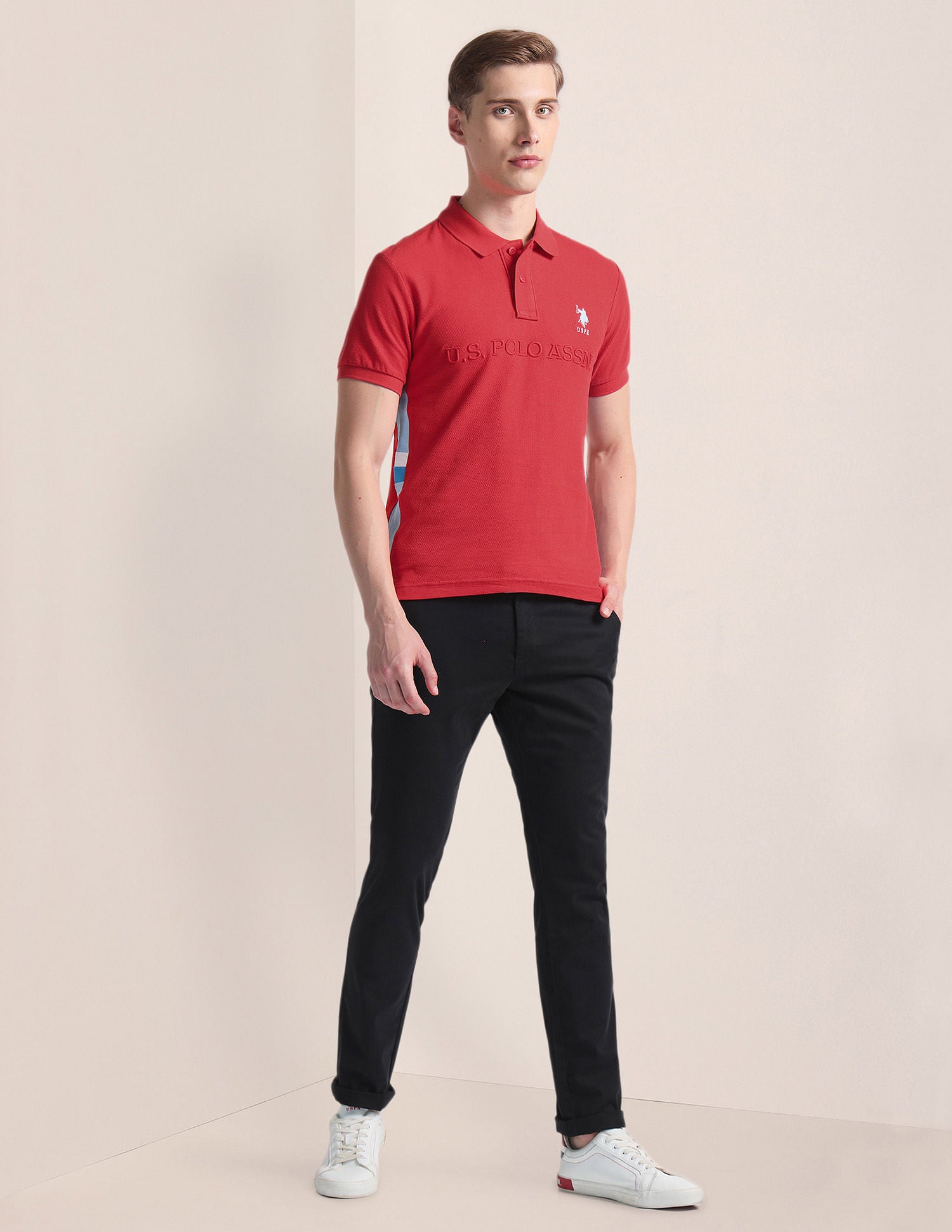 Slim Fit Iconic Number Polo Shirt Red - U.S. POLO ASSN. | Large
