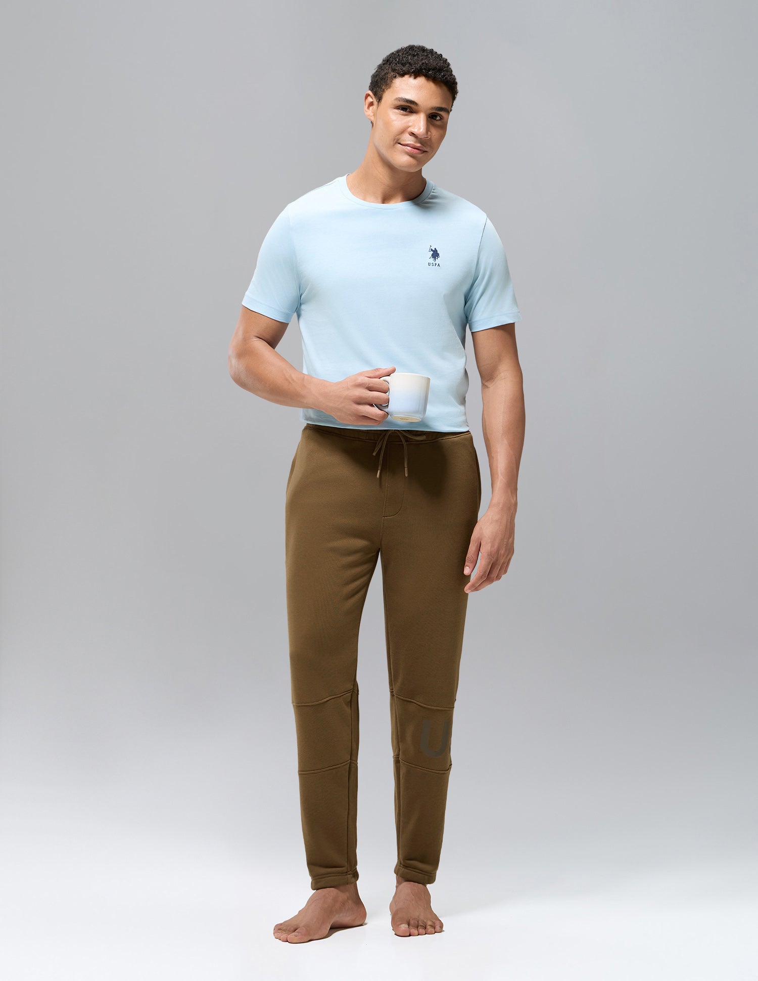 Cotton Rich Loopknit OJ012 Joggers Breen - U.S. Polo Assn. India | Large