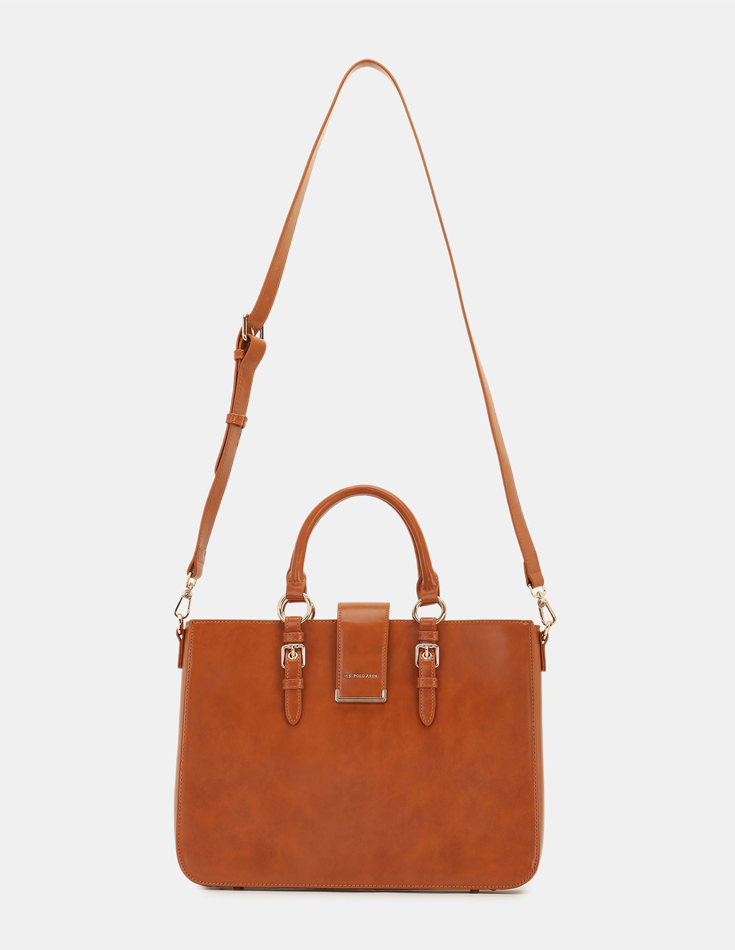 Women Bianca Tote Bag with Detachable strap sling Tan - U.S. POLO ASSN. | Large