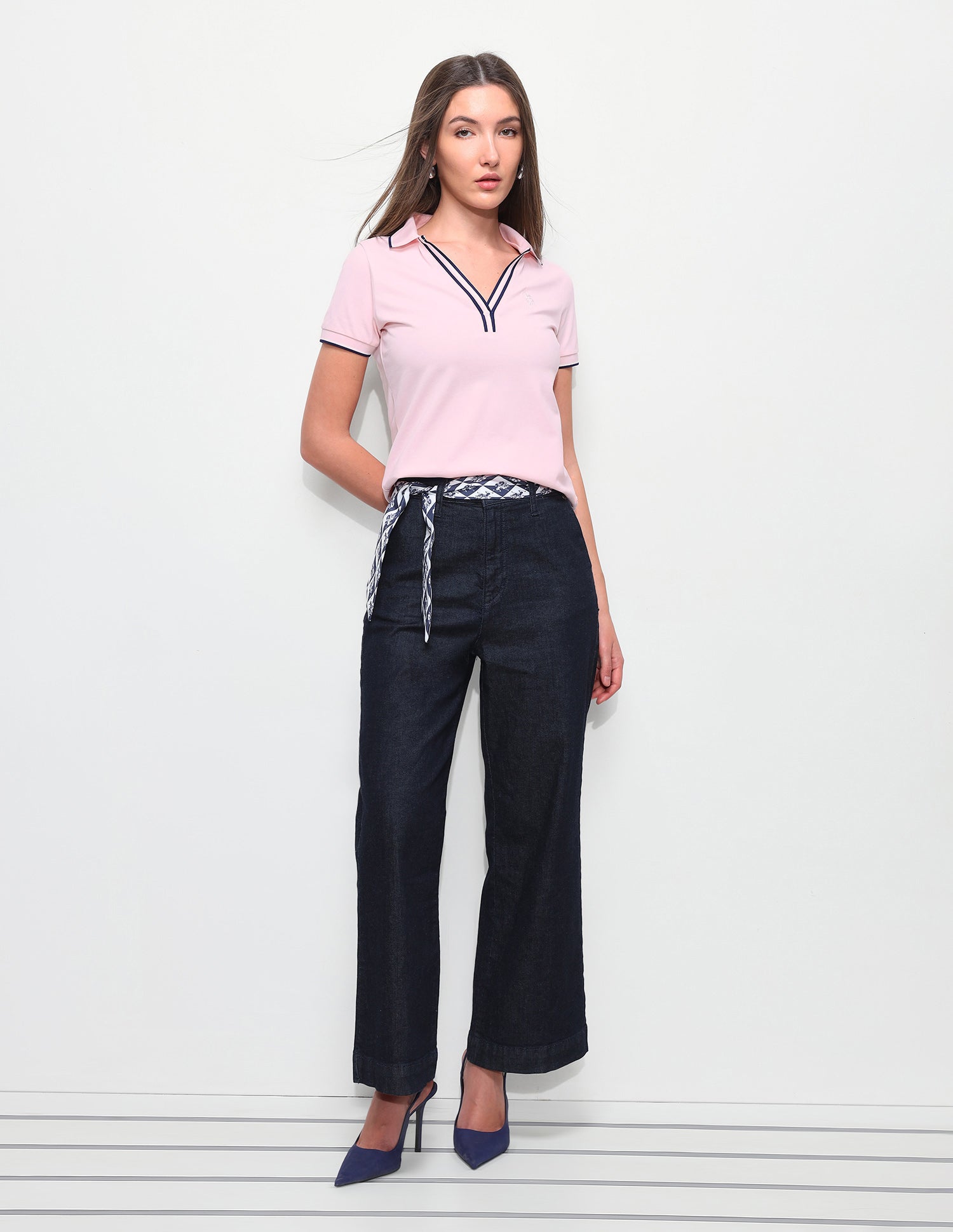 Solid Regular Fit Polo Shirt Pink - U.S. Polo Assn. India | Large