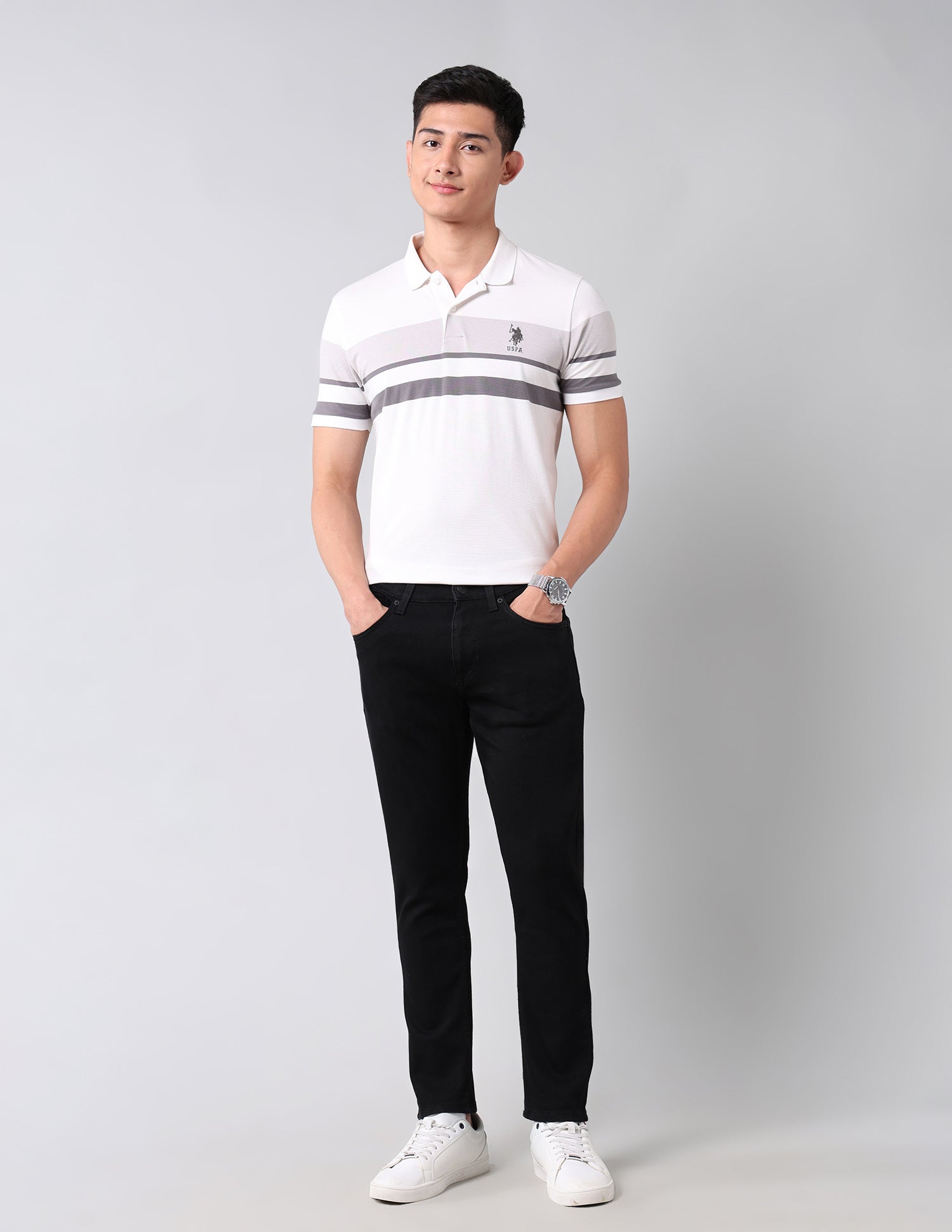 Henry Tapered Fit Black Jeans Black - U.S. POLO ASSN. | Large