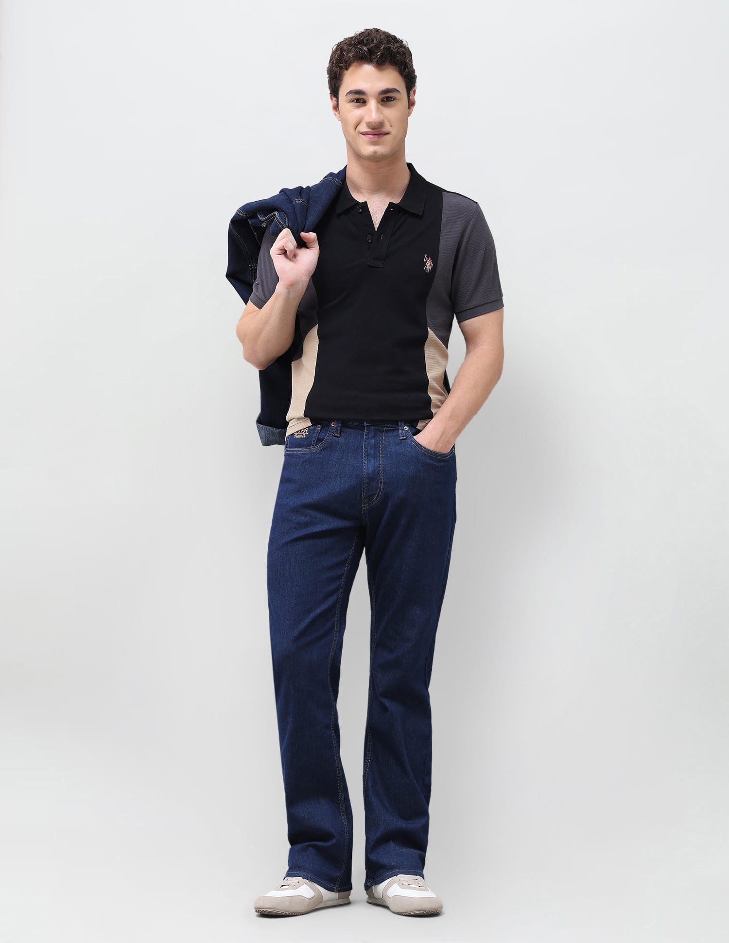 Solid Bootcut Fit Jeans Blue - U.S. Polo Assn. India | Large