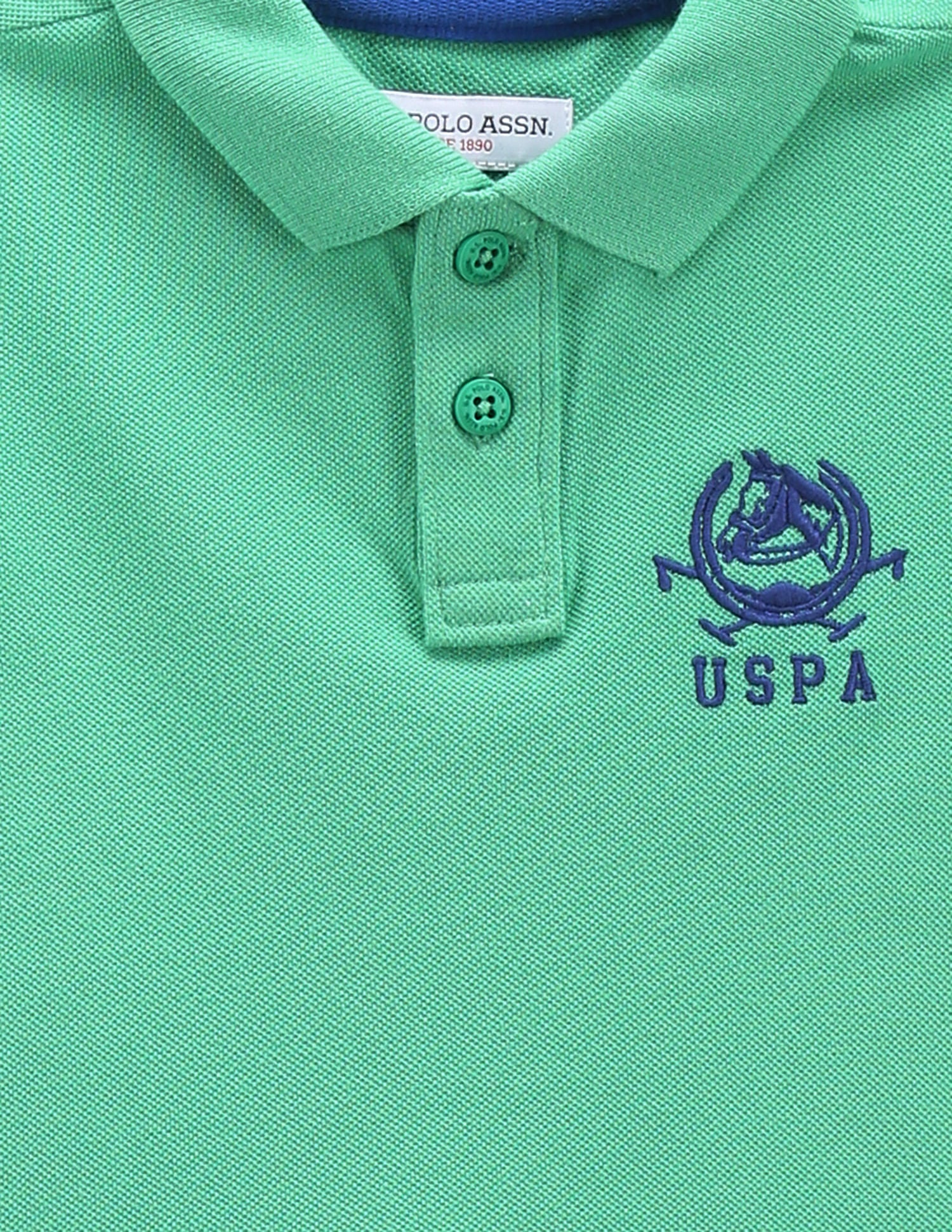 Boys Pure Cotton Polo Shirt Mint - U.S. POLO ASSN. | Large