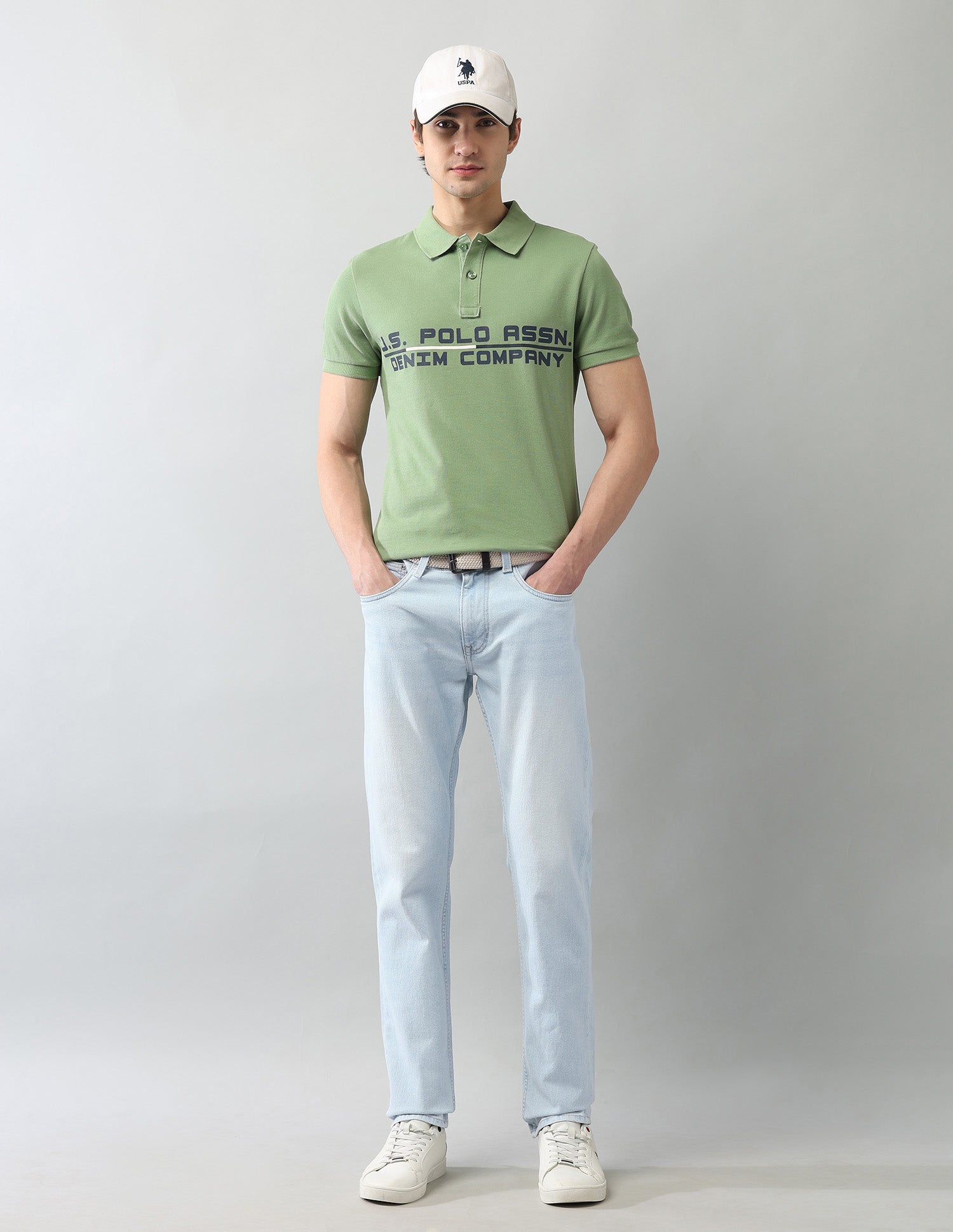 Vintage Brandon Slim Tapered Fit Blue Jeans Blue - U.S. Polo Assn. India | Large
