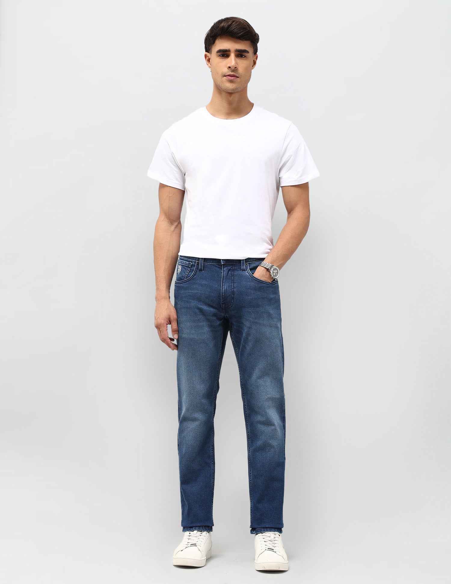 Brandon Slim Tapered Fit Blue Jeans Indigo - U.S. POLO ASSN. | Large