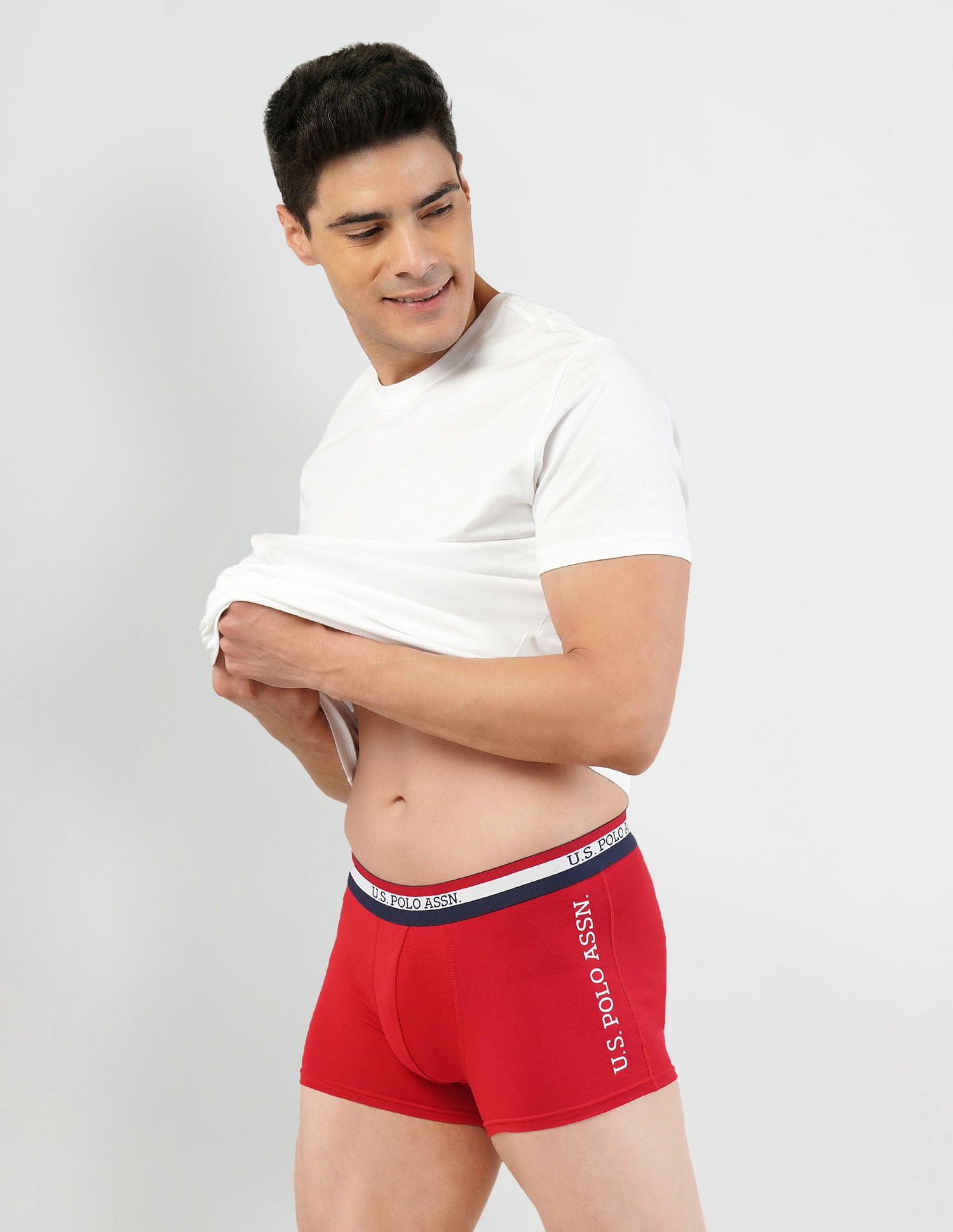 Pack Of 2 Cotton Trunks Black and Red - U.S. POLO ASSN. | Large