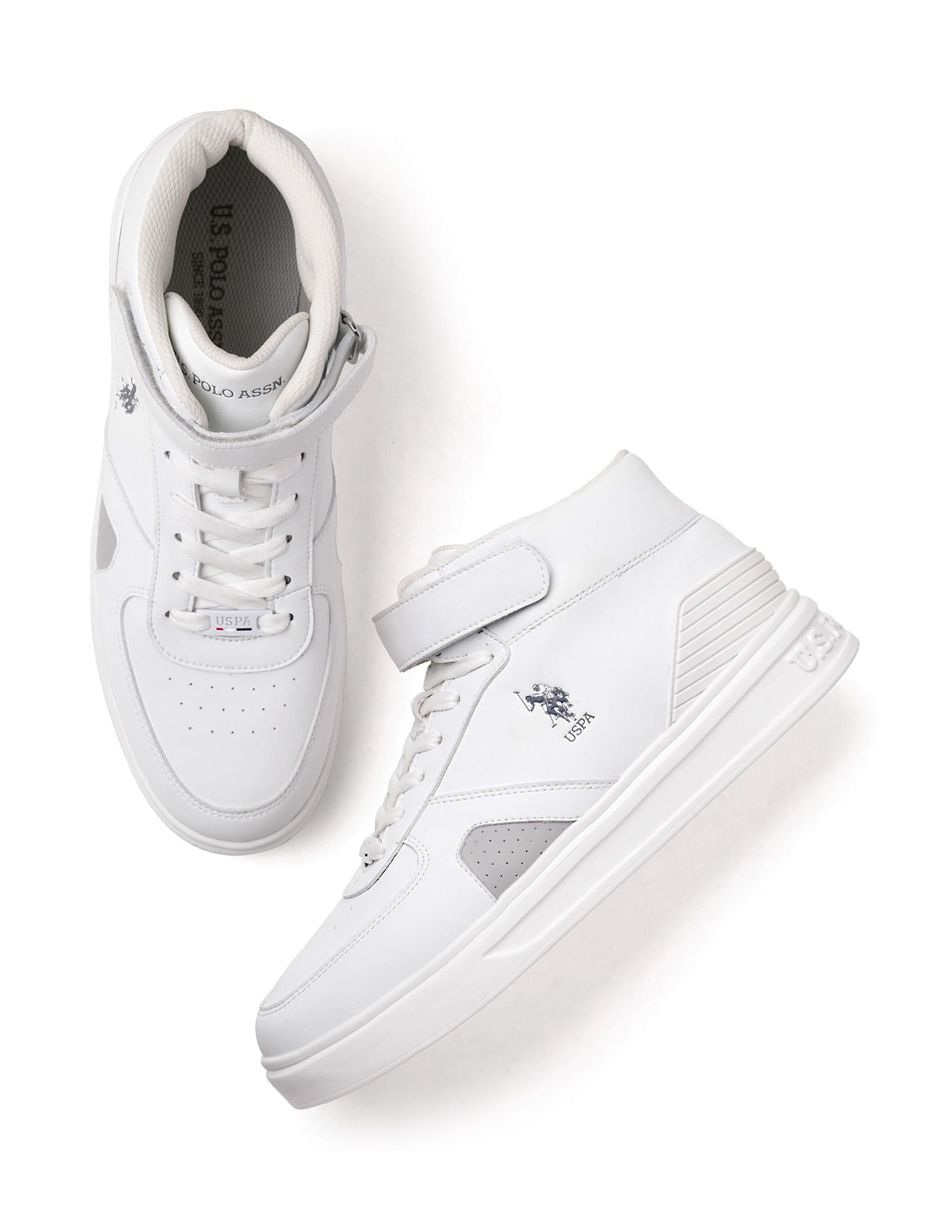 Men Velino Solid Sneakers White - U.S. Polo Assn. India | Large