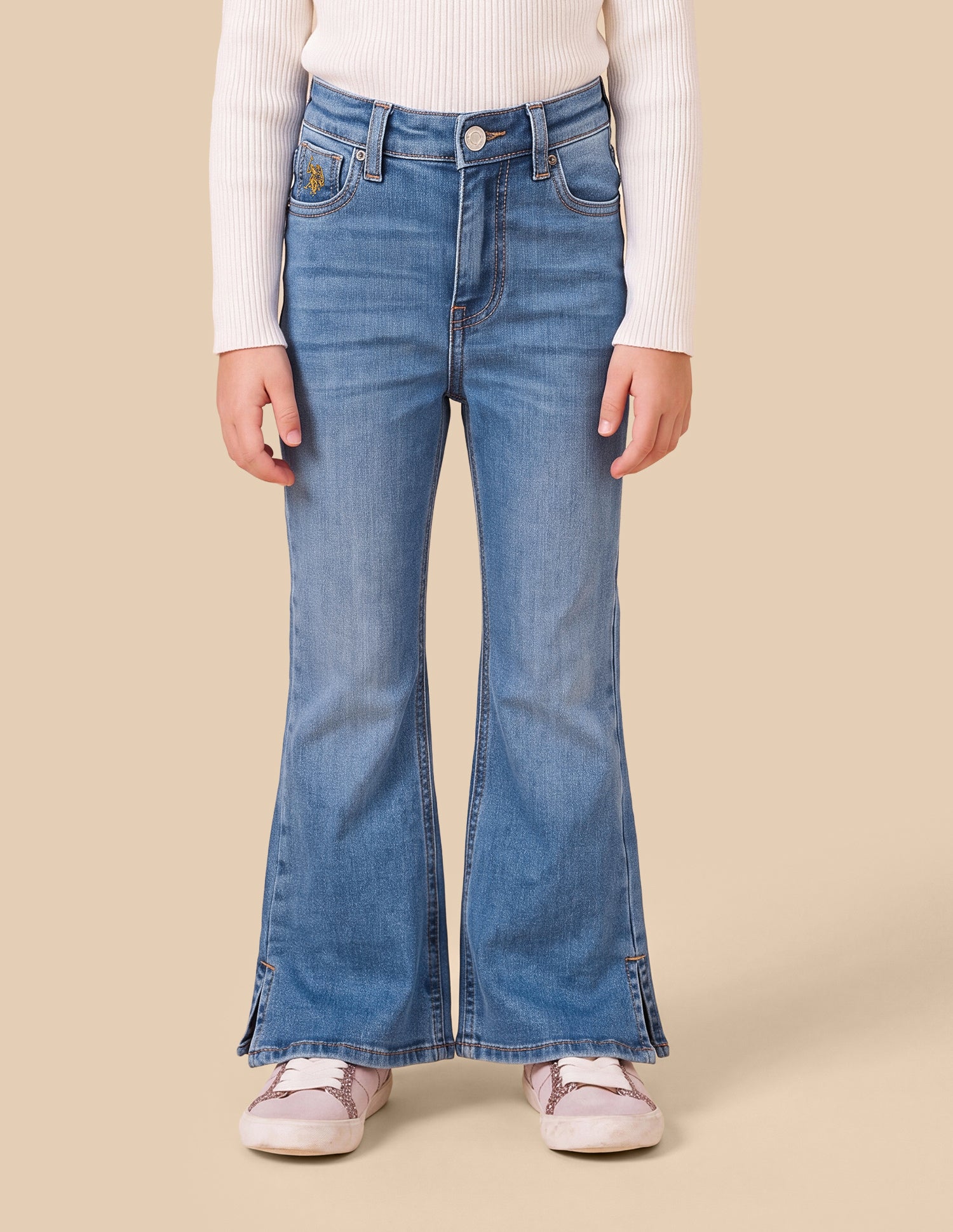 Bootcut Fit Blue Jeans Mid Blue - U.S. Polo Assn. India | Large
