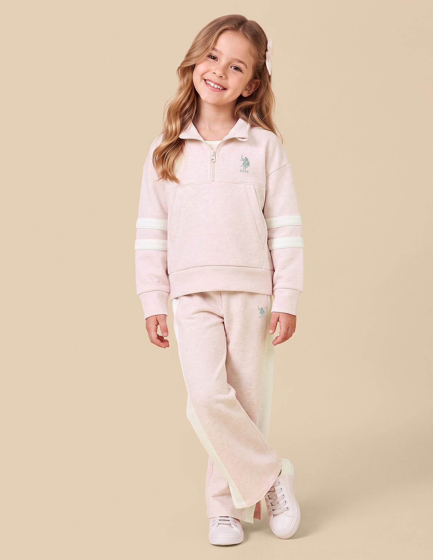 Solid Relaxed Fit Sweatshirt Pink - U.S. Polo Assn. India | Large
