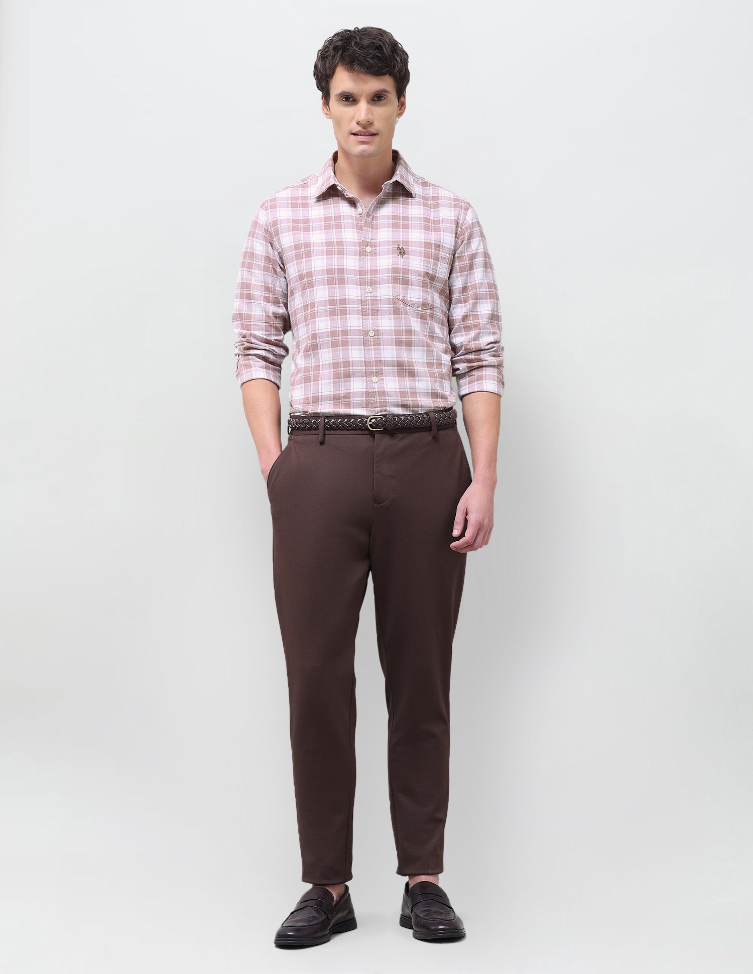 Oxford Tartan Checked Shirt Rust - U.S. Polo Assn. India | Large