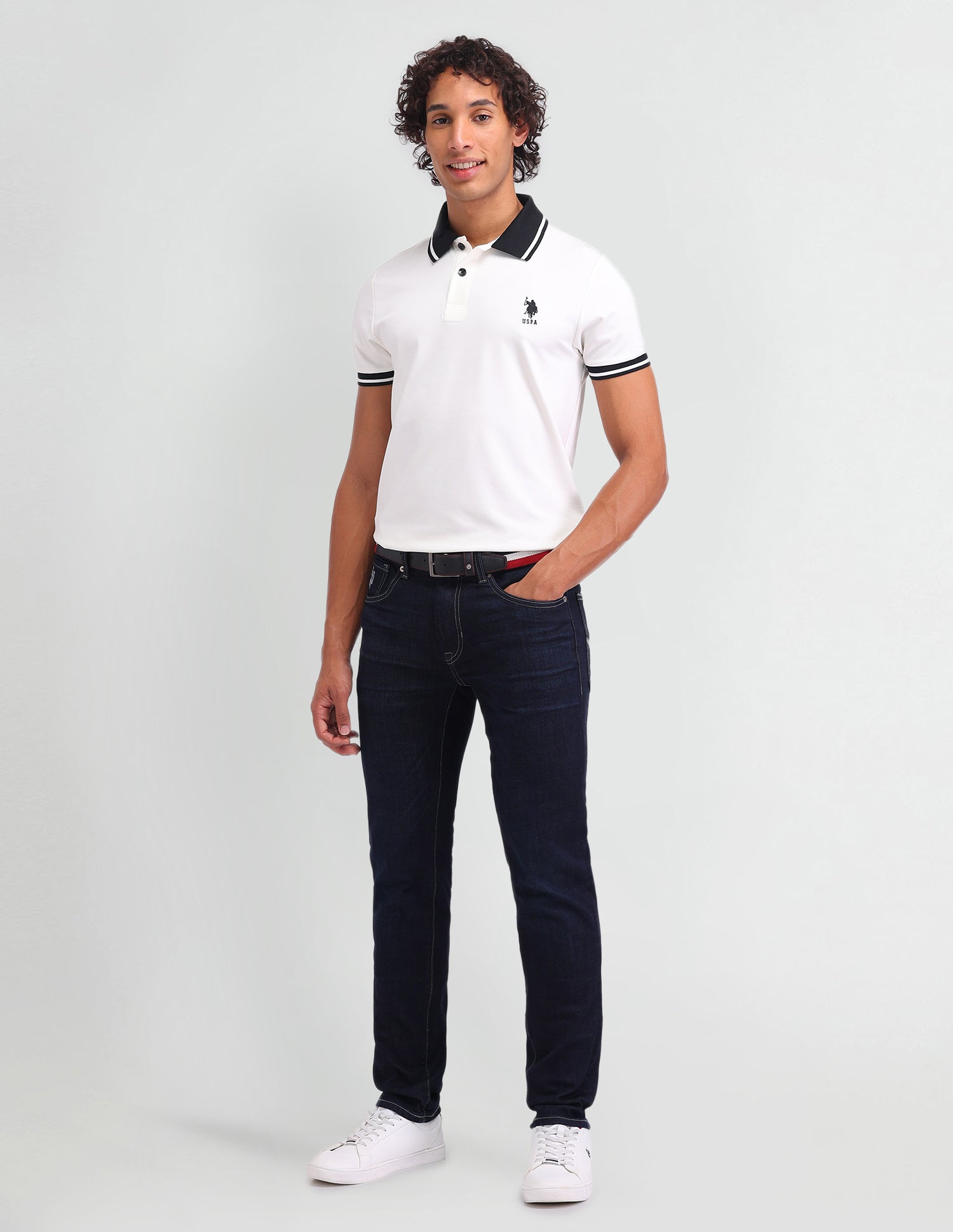 Regallo Skinny Fit Blue Jeans Blue - U.S. Polo Assn. India | Large