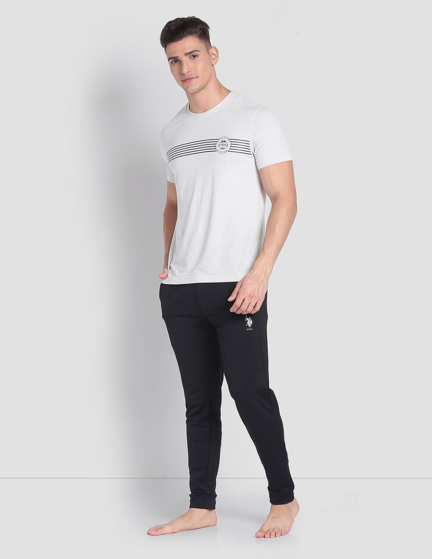 High Stretch AJ001 Active Joggers - Pack Of 1 Black - U.S. POLO ASSN. | Large