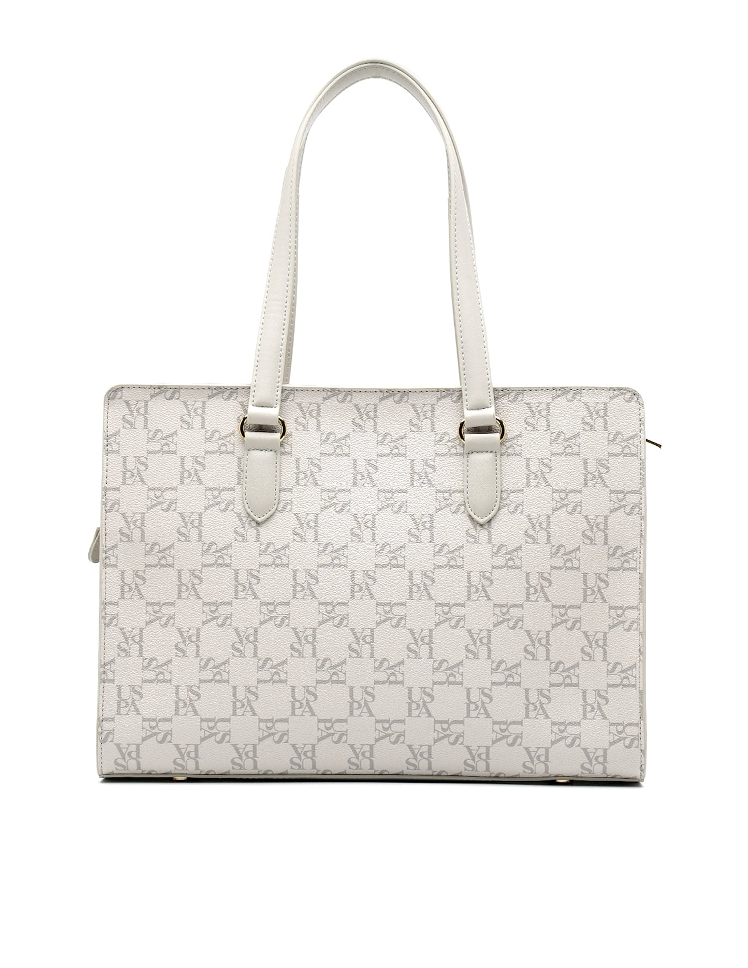 Zora Monogram Tote Bag Off White - U.S. Polo Assn. India | Large