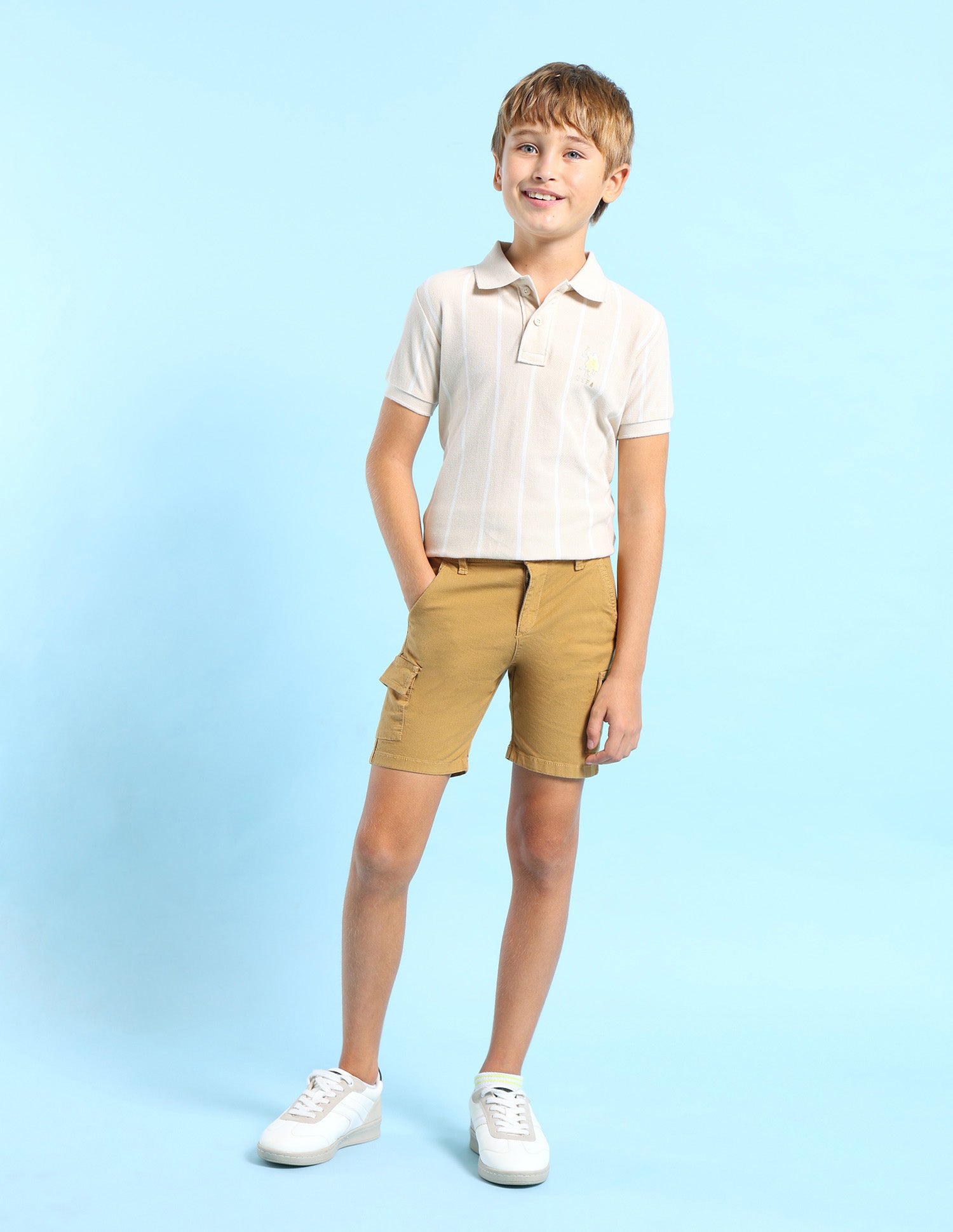 Boys Regular Fit Shorts Brown - U.S. POLO ASSN. | Large