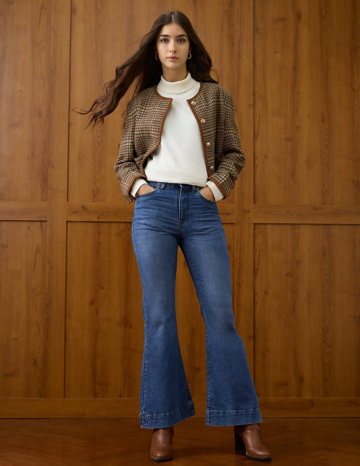 High Rise Extreme Flare Fit Jeans Blue - U.S. POLO ASSN. | Large