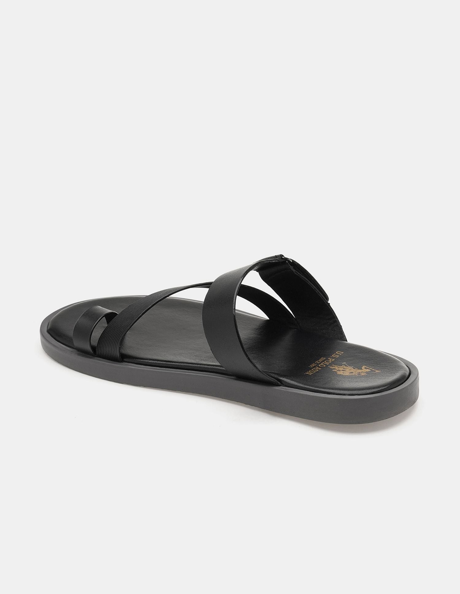 Men Buckle Strap Javi Sandals Black - U.S. POLO ASSN. | Large
