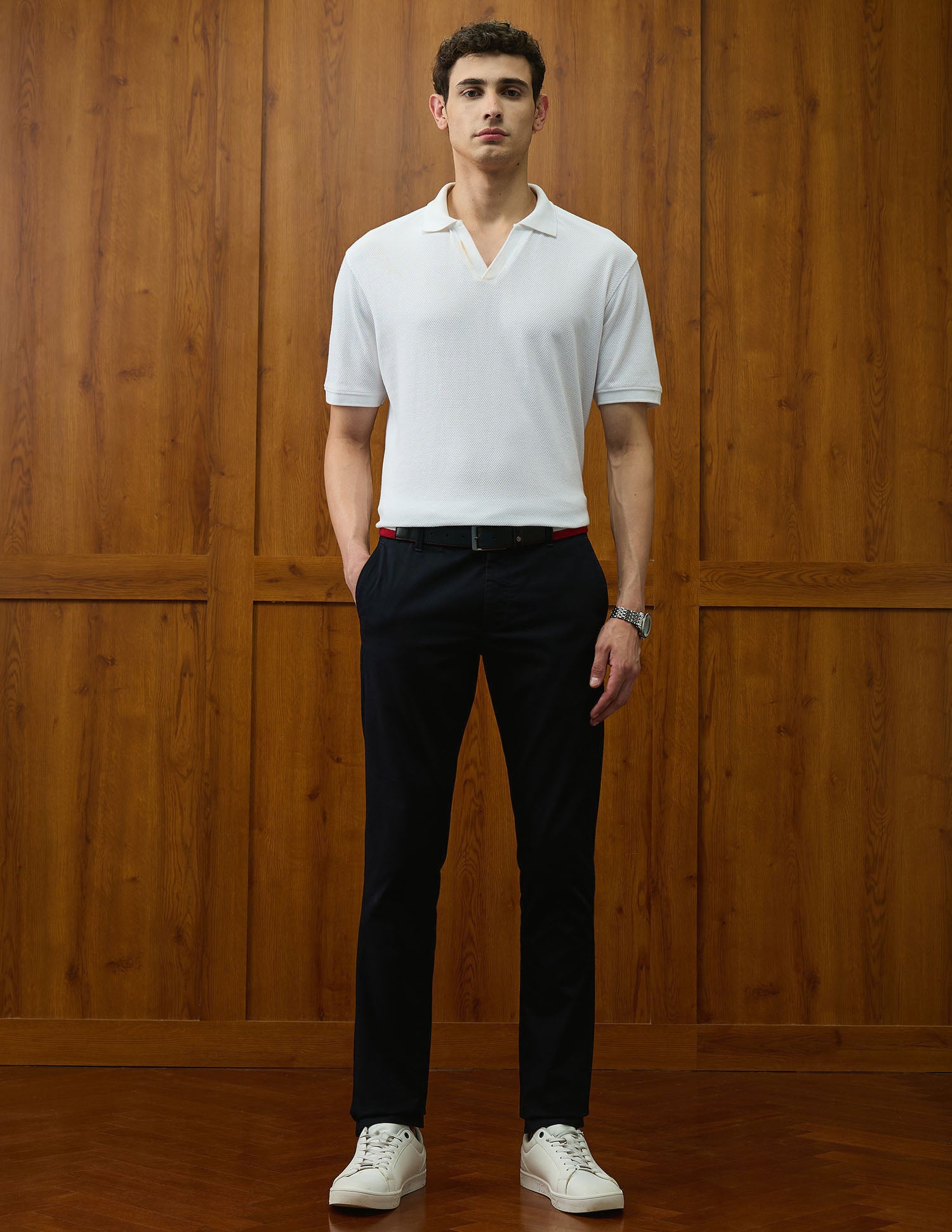 Denver Slim Fit Varsity Theatre Trousers Navy - U.S. POLO ASSN. | Large