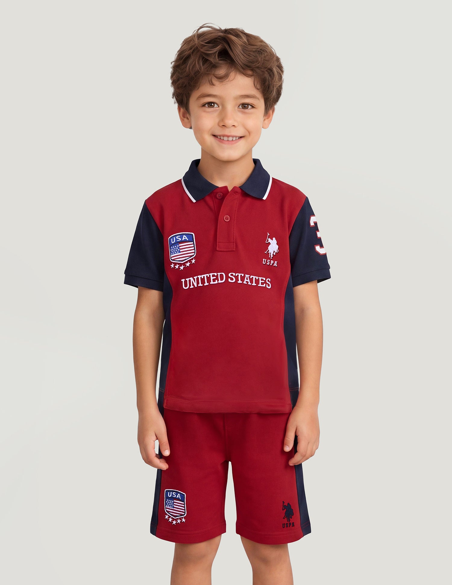 Colourblocked Embroidered Regular Fit Polo Shirt Red - U.S. Polo Assn. India | Large