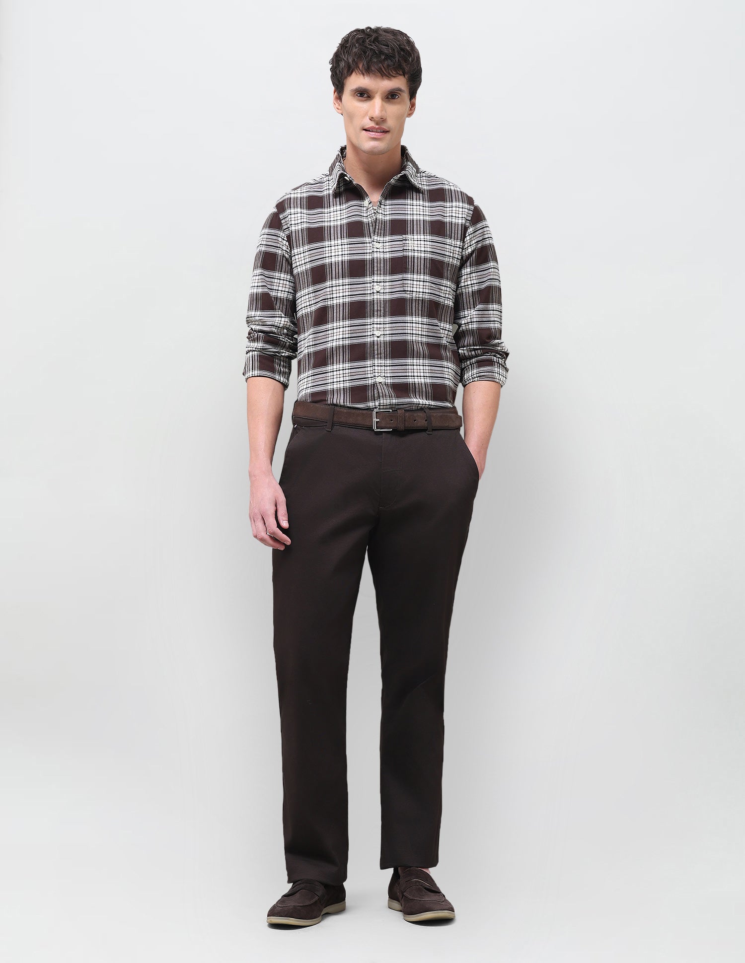 Twill Tartan Checked Shirt Brown - U.S. Polo Assn. India | Large