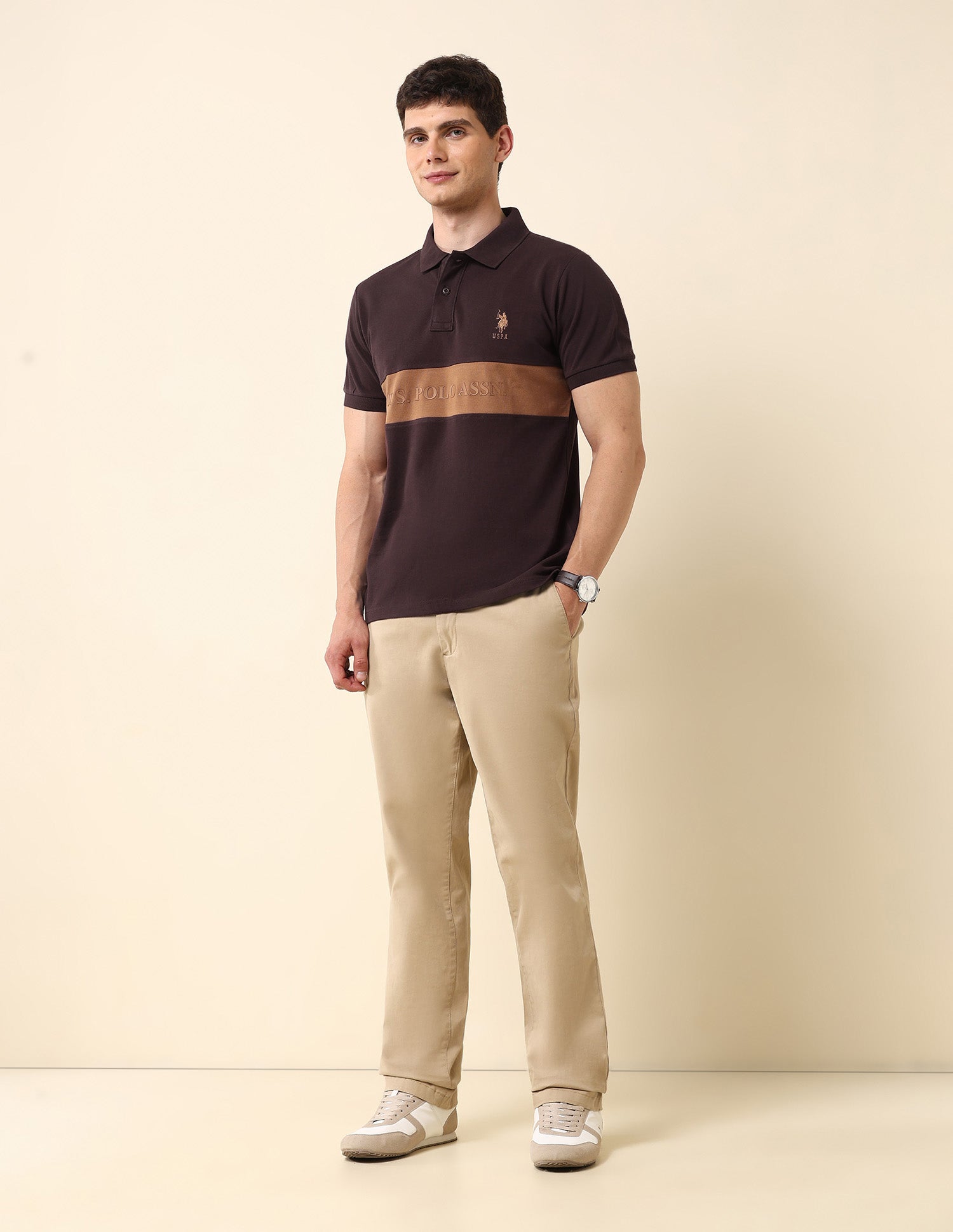 Pure Cotton Classic Polo Shirt Dark Brown - U.S. Polo Assn. India | Large