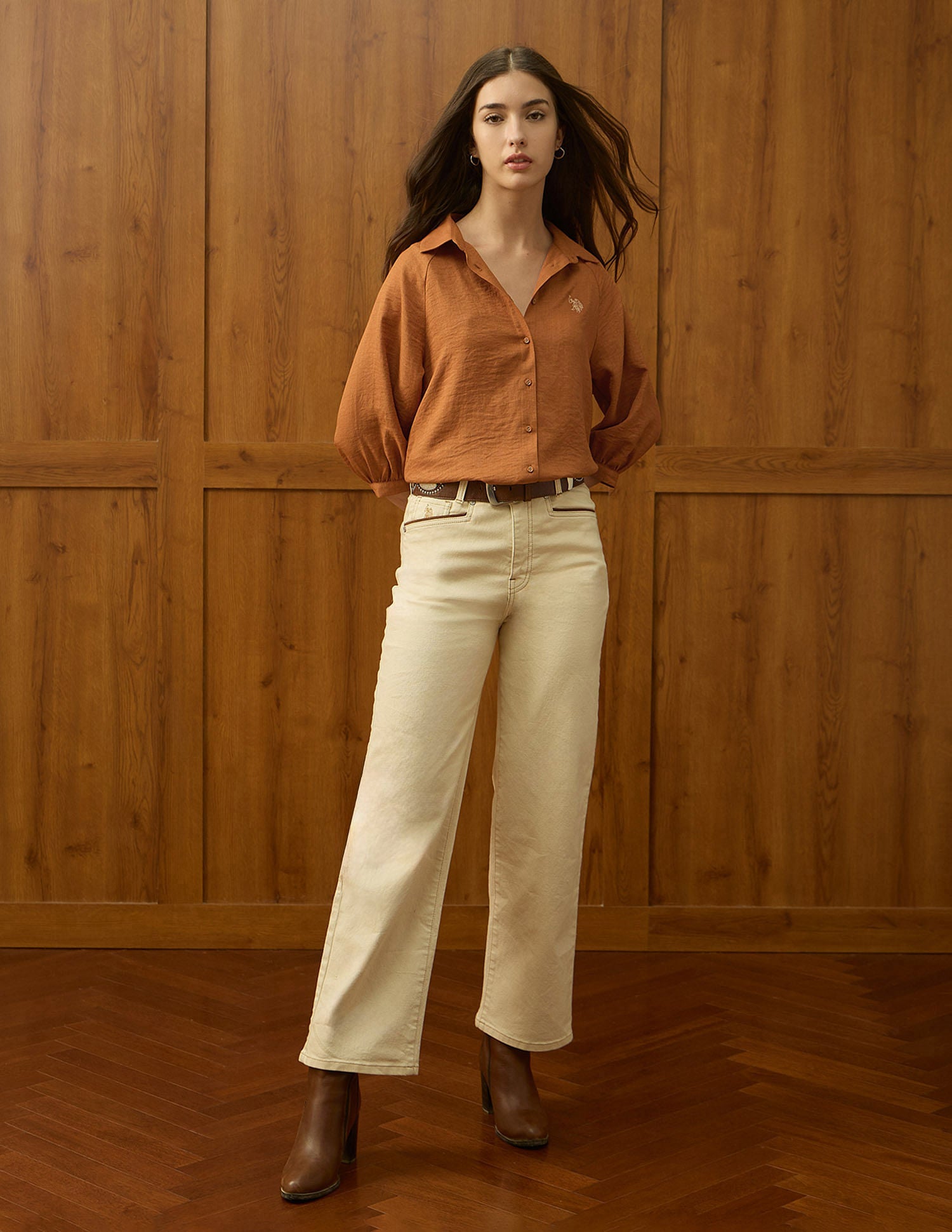 Regular Fit Solid Shirt Rust - U.S. POLO ASSN. | Large