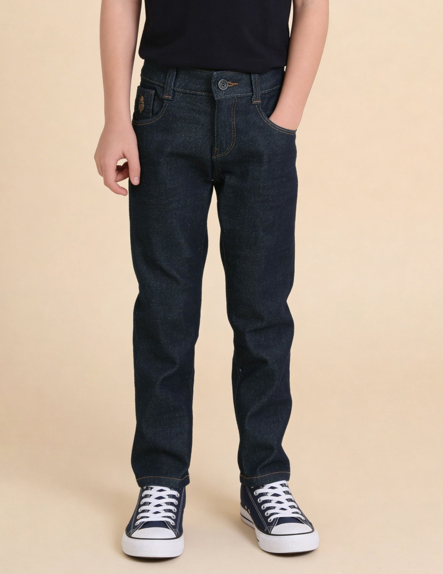 Mid Rise Relaxed Fit Jeans Dark Blue - U.S. Polo Assn. India | Large