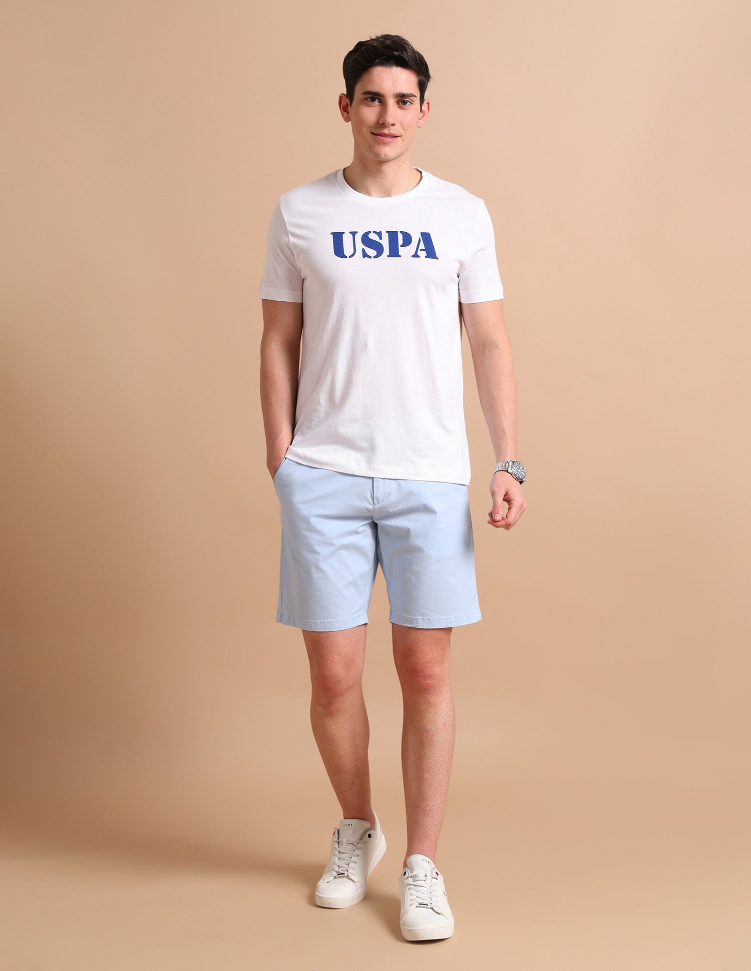 Contrast Logo T-Shirt White - U.S. POLO ASSN. | Large