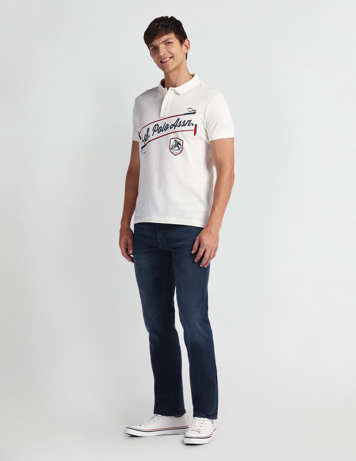 Harold Slim Straight Fit Blue Jeans Navy - U.S. Polo Assn. India | Large