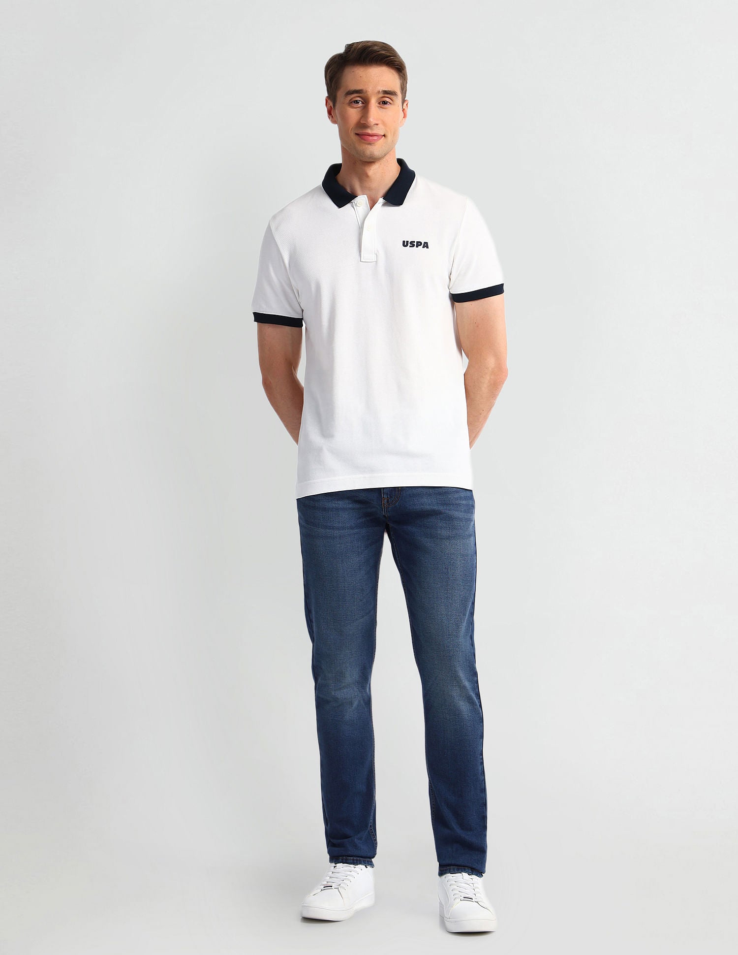 Brandon Slim Fit Blue Jeans Blue - U.S. Polo Assn. India | Large