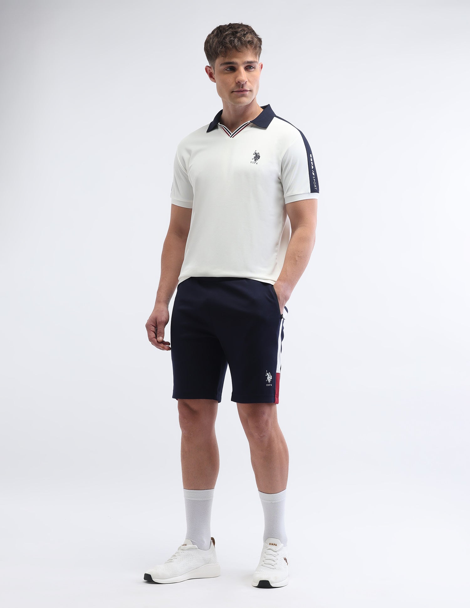 Solid Slim Fit Polo Shirt White - U.S. Polo Assn. India | Large