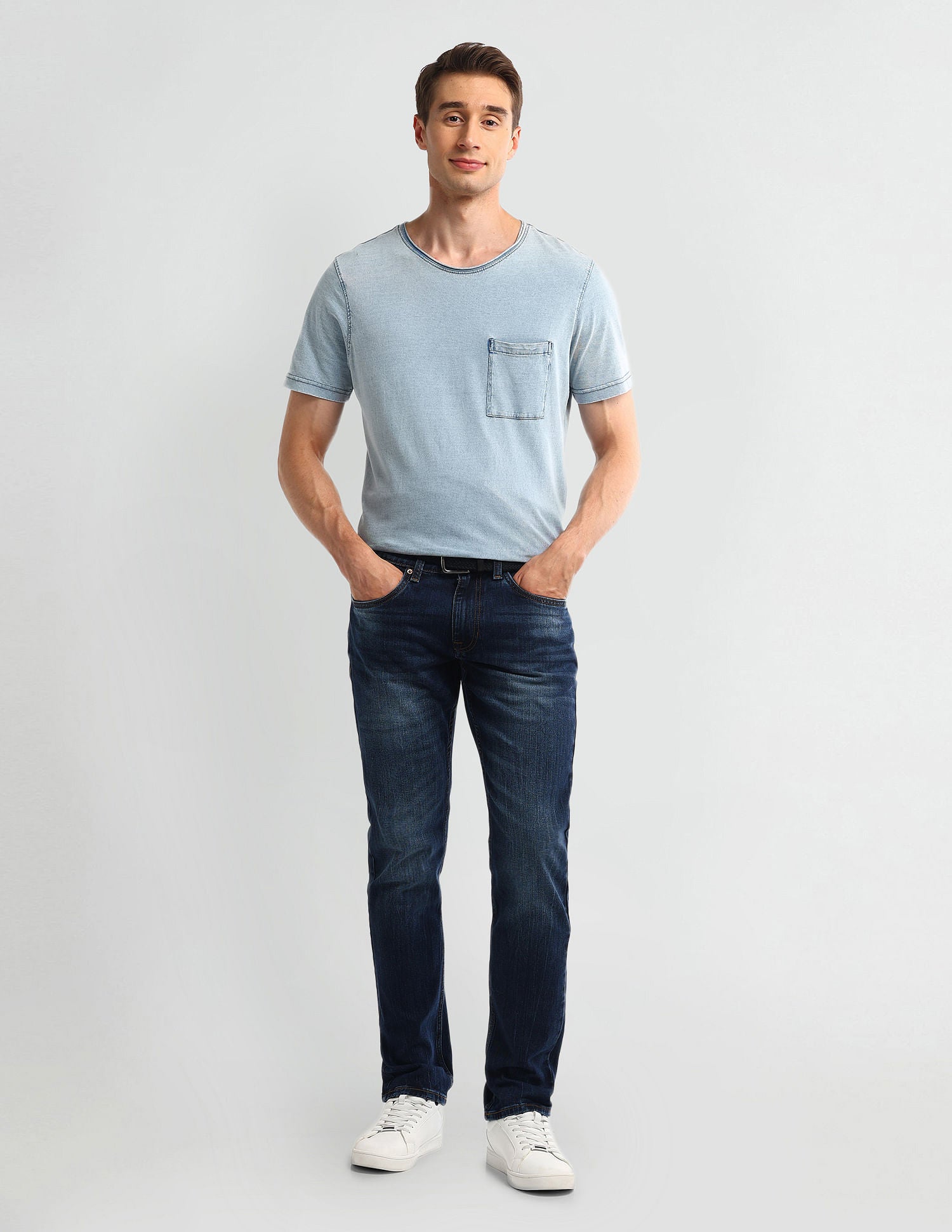 Brandon Slim Fit Blue Jeans Dark Blue - U.S. Polo Assn. India | Large