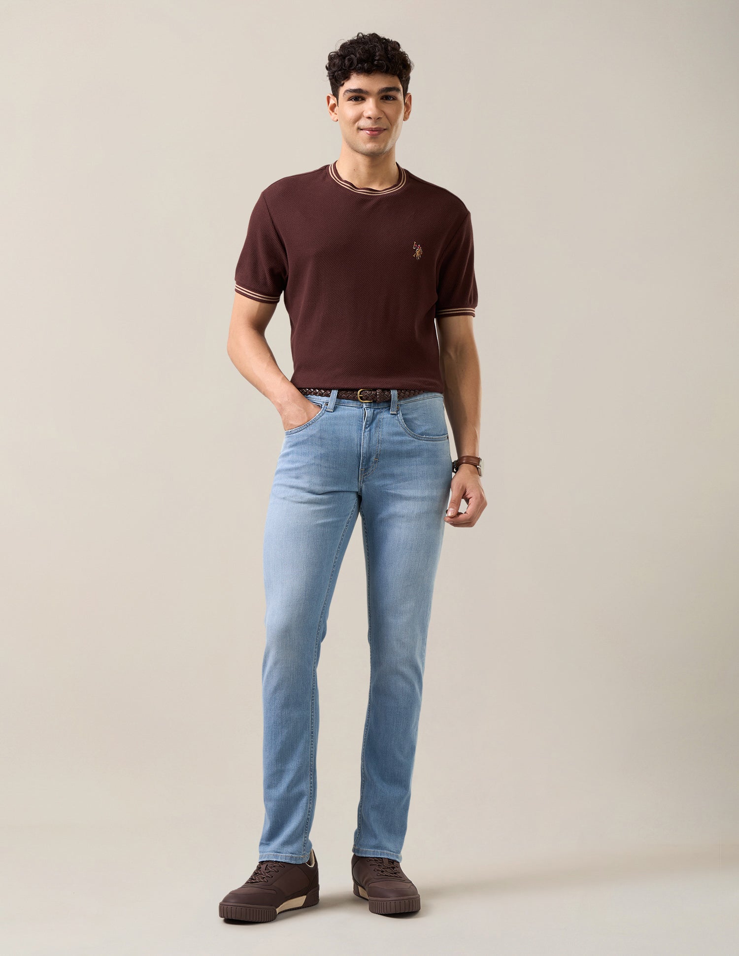 Regallo Skinny Fit Blue Jeans Blue - U.S. Polo Assn. India | Large