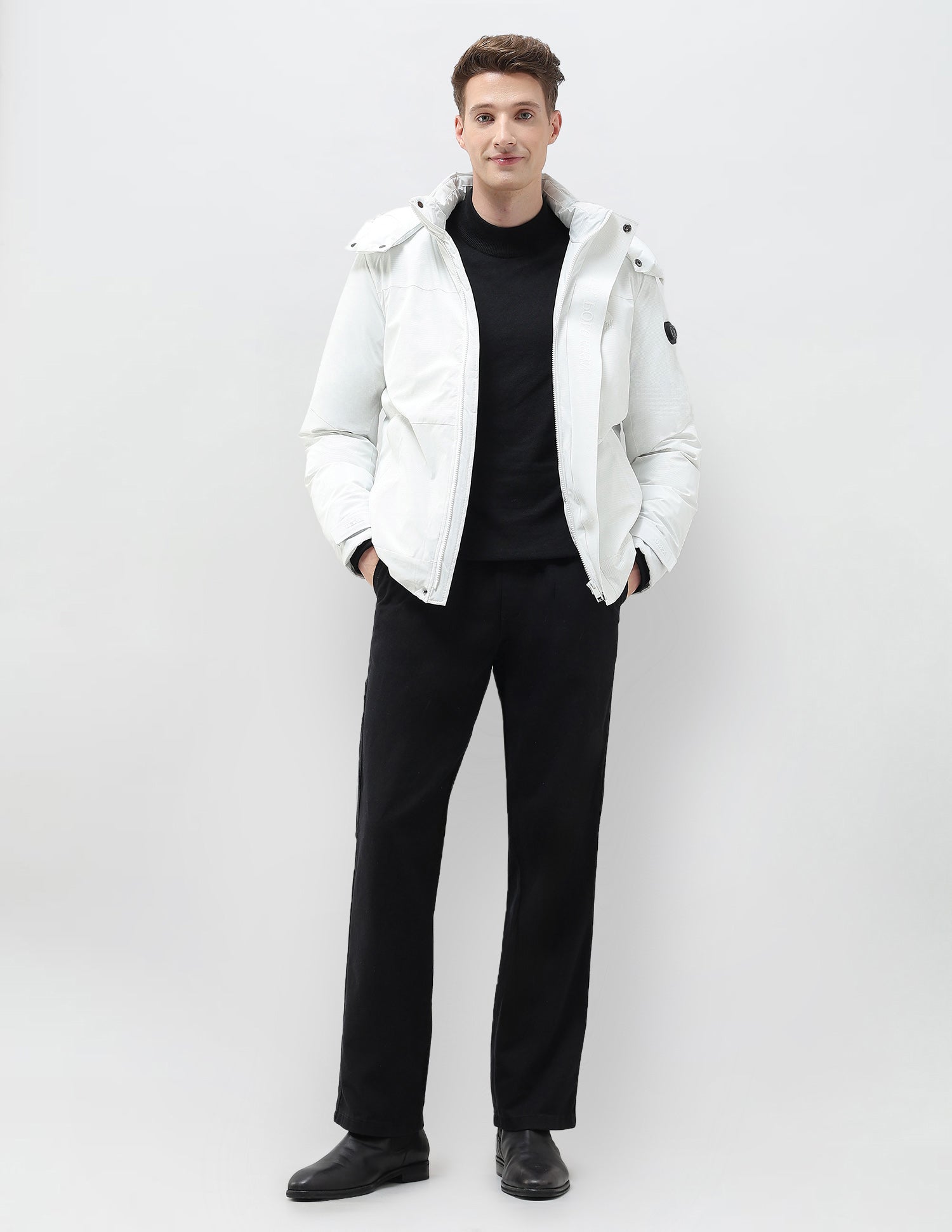 Detachable Hood Smartheat Jacket White - U.S. POLO ASSN. | Large